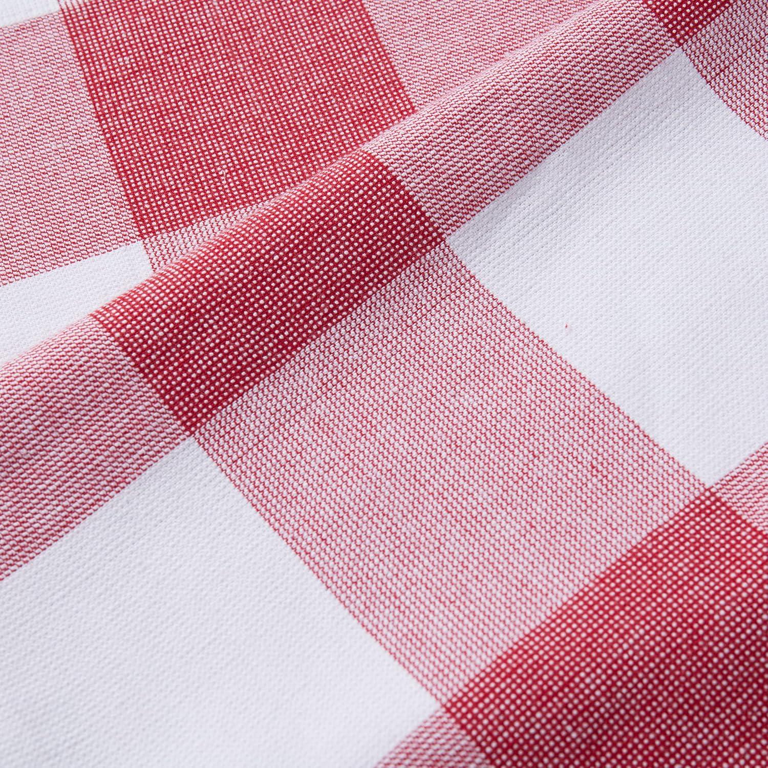 Cannon 4pk Cotton Jackson and Olivia Kitchen Towels Red: Classic Plaid & Solid Dish Towels, Waffle & Terry, Machine Washable