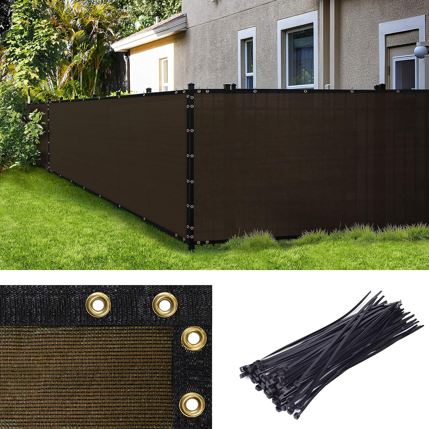 Amgo Amgo Fence Privacy Screen Heavy Duty Windscreen with Bindings & Grommets