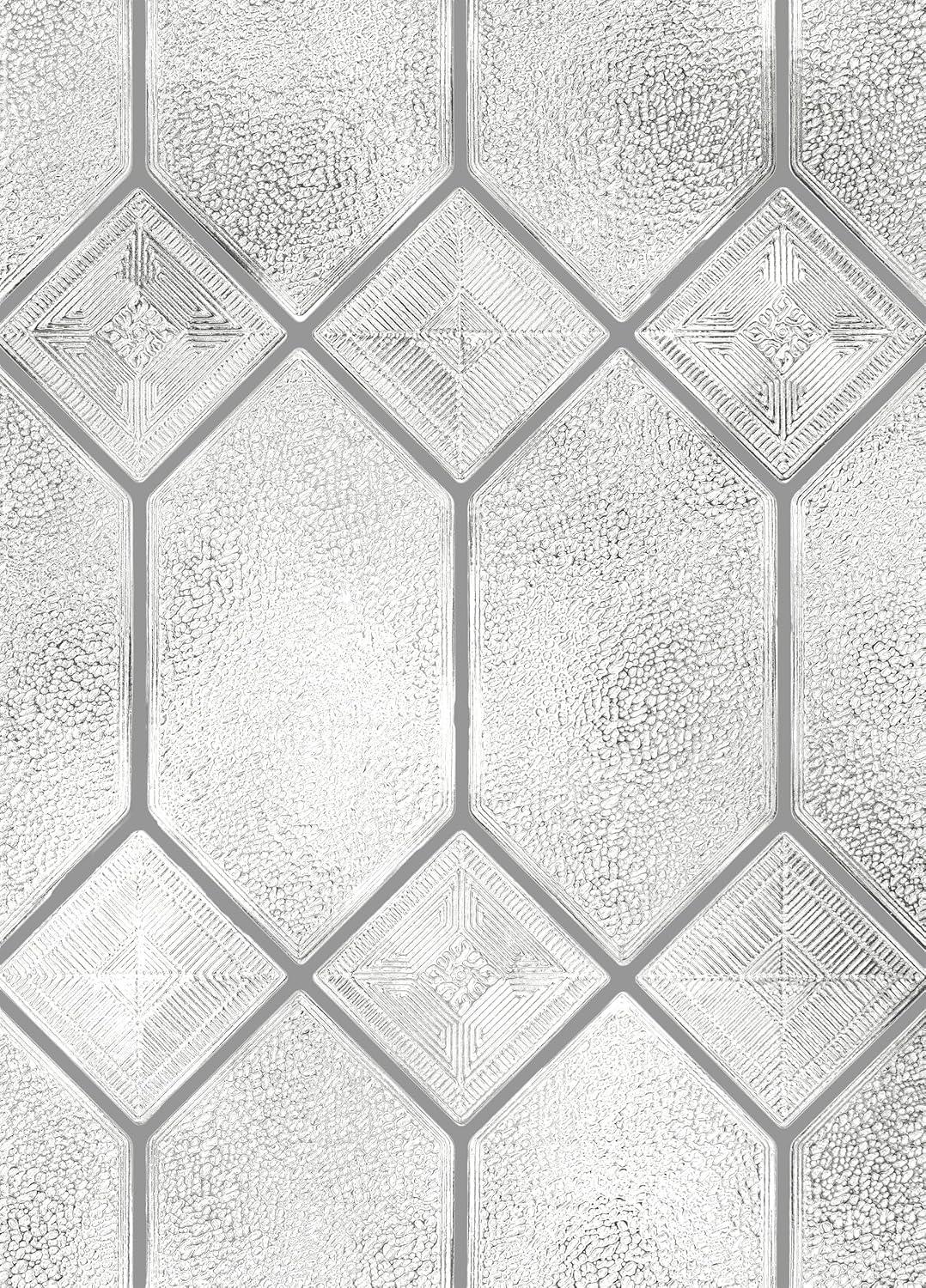 24" x 36" Old English Window Film - Artscape: Vinyl Privacy Film, Frosted Pattern, Adhesive-Free Clings