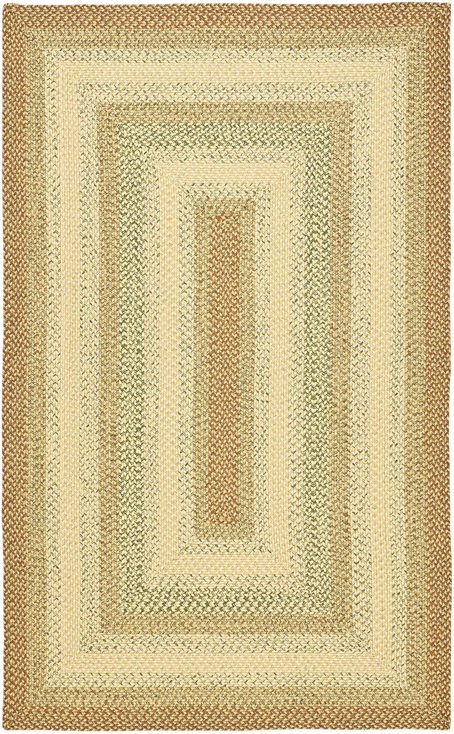Braided BRD303 Hand Woven Area Rug - Rust/Multi - 5'x8' - Safavieh.