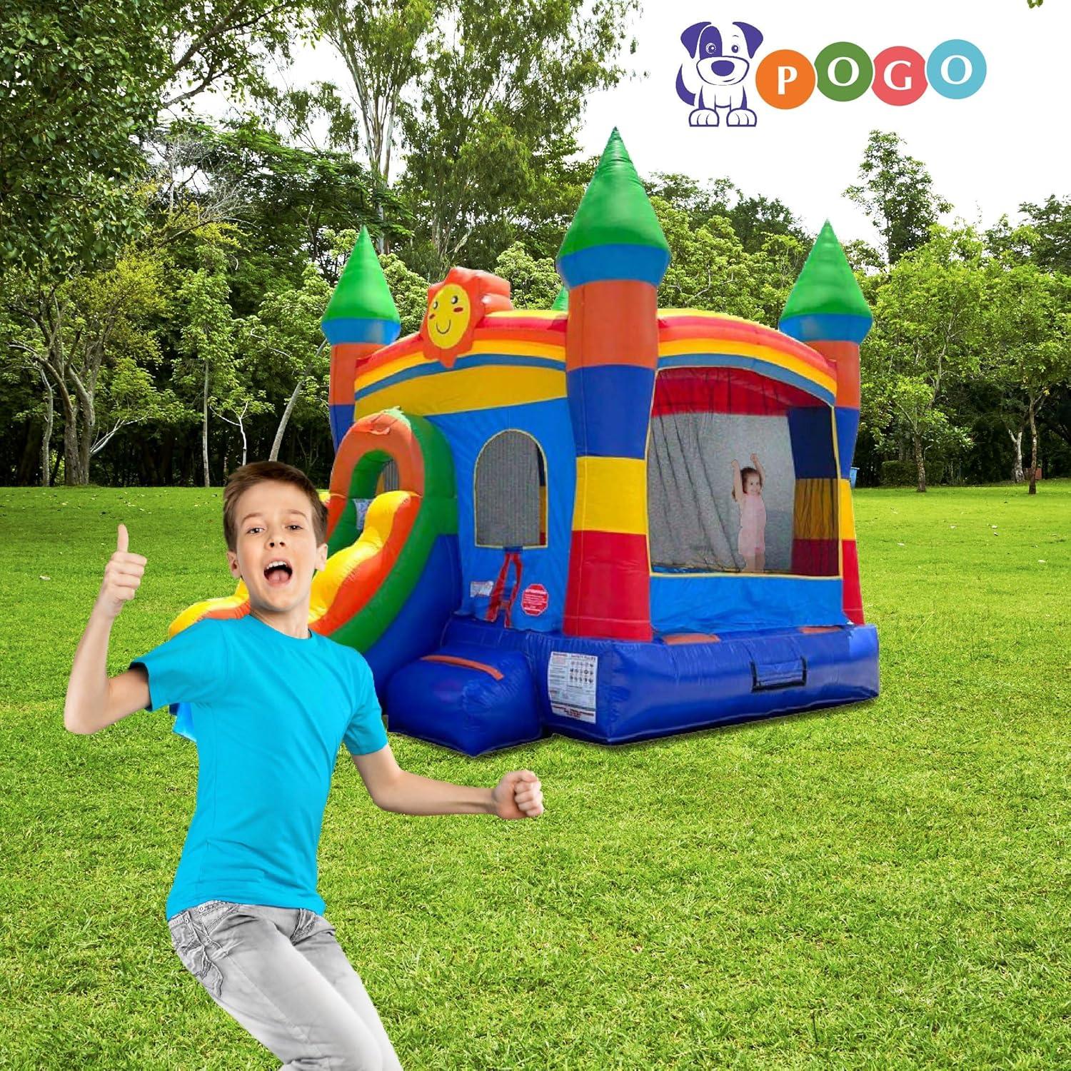 Pogo Bounce House Crossover Bounce House with Slide, No Blower