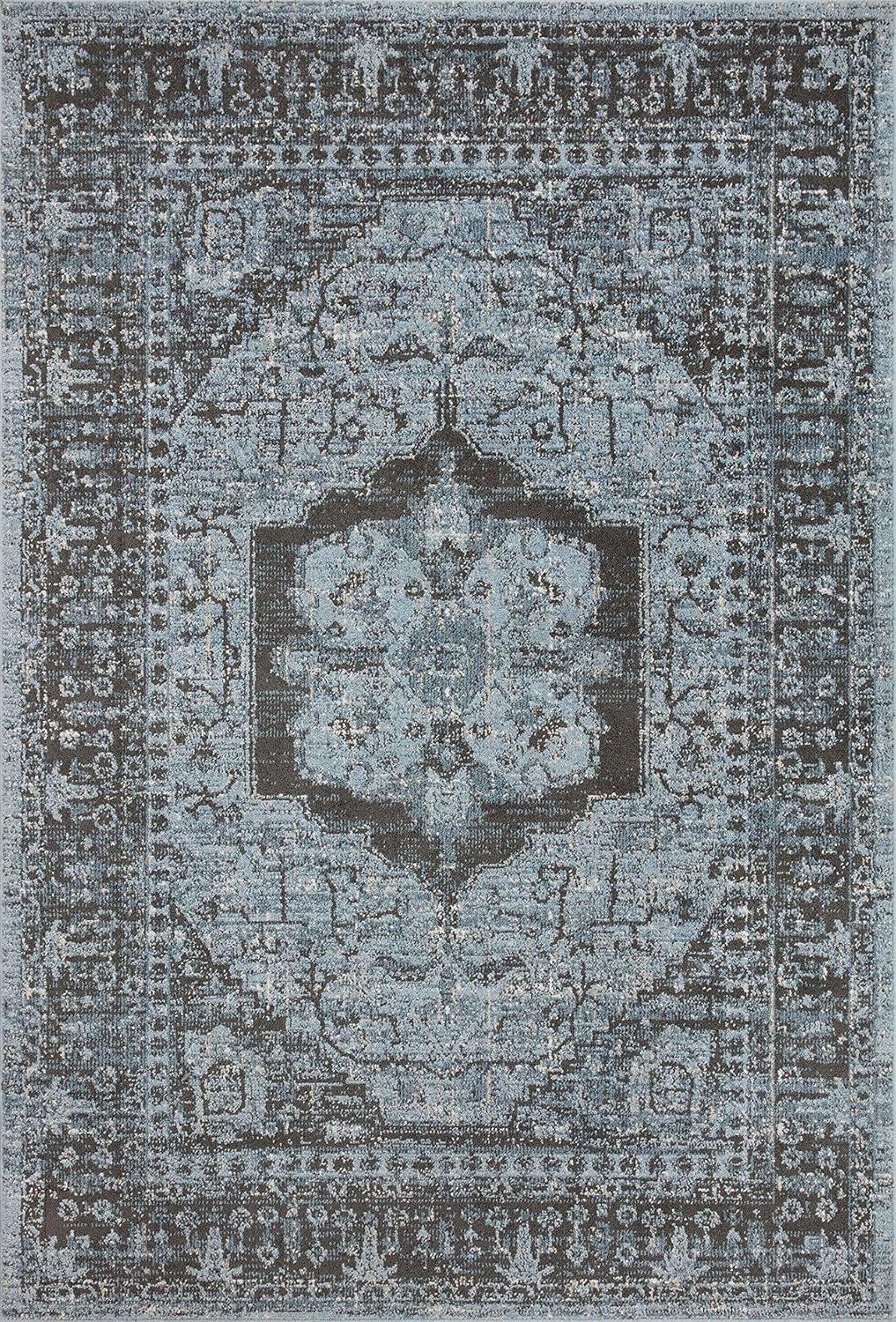 Loloi II Odette Sky / Charcoal 5'-3" x 7'-9" Area Rug