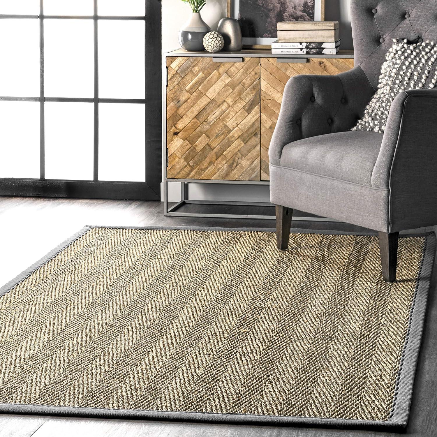 Nuloom Larnaca Seagrass Herringbone Indoor Area Rug, 5' x 8'