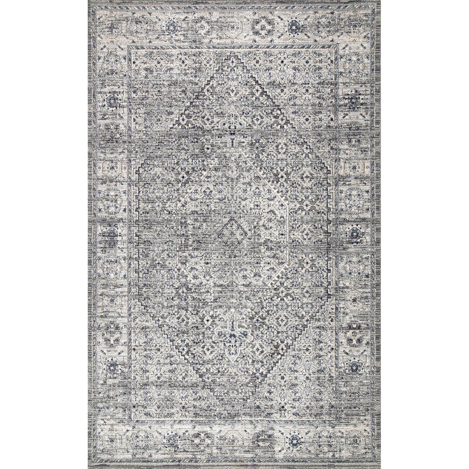 Nuloom Doris Geometric 9x12 Indoor Area Rug for Living Room Bedroom Dining Room Kitchen, Grey/Ivory