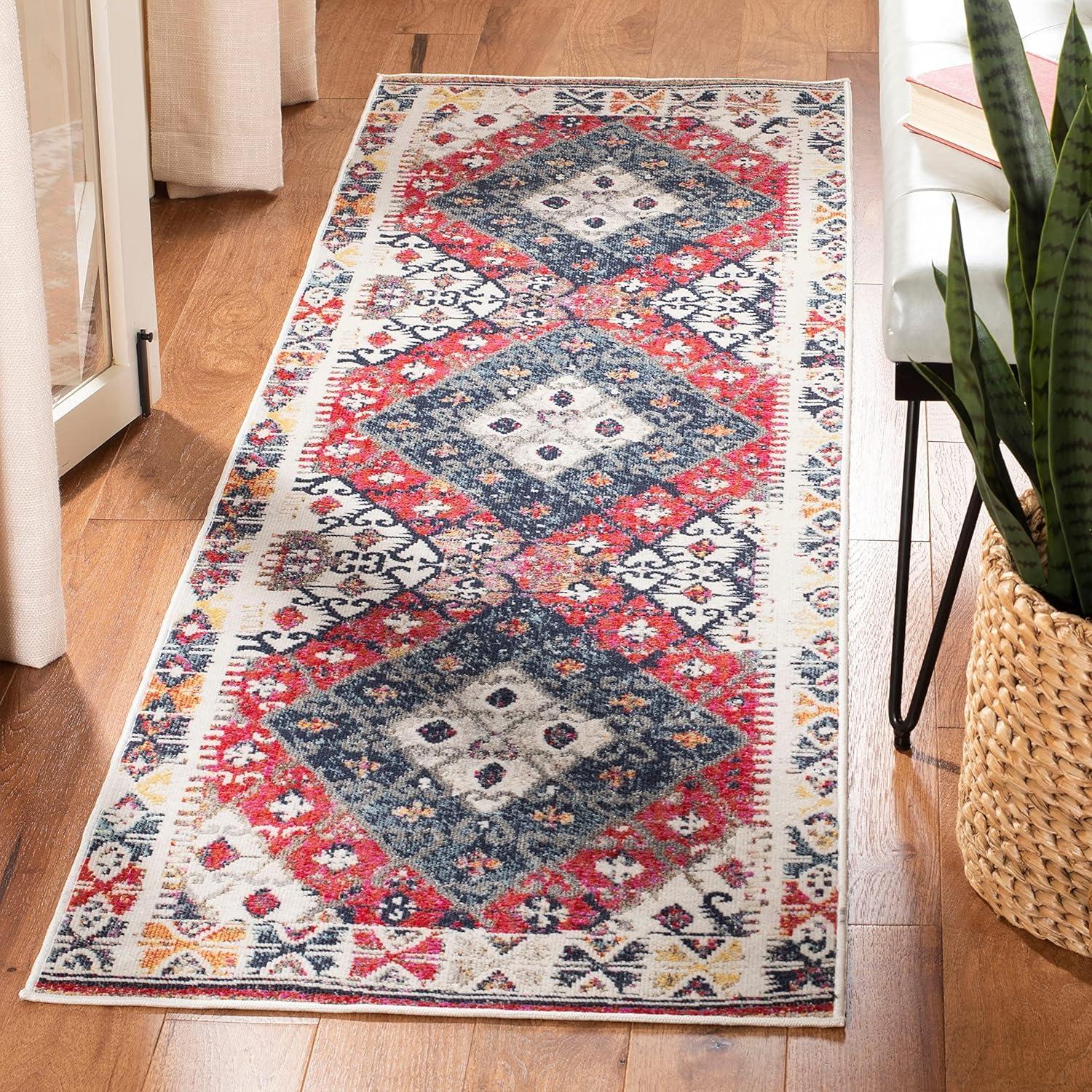 Montage MTG236 Power Loomed Indoor/Outdoor Area Rug - Rust/Multi - 8'x10' - Safavieh.