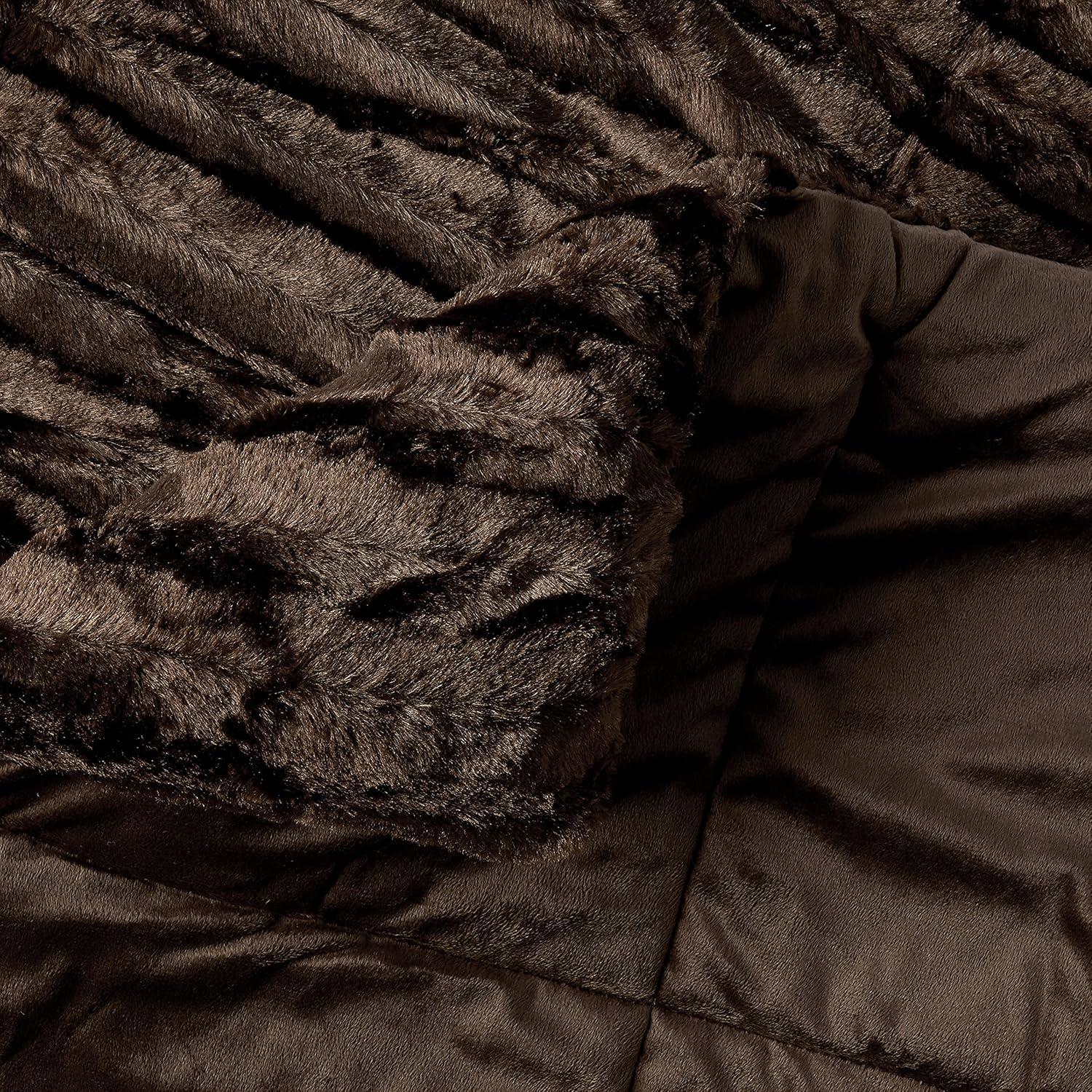 Faux Fur 3 Piece Comforter Set