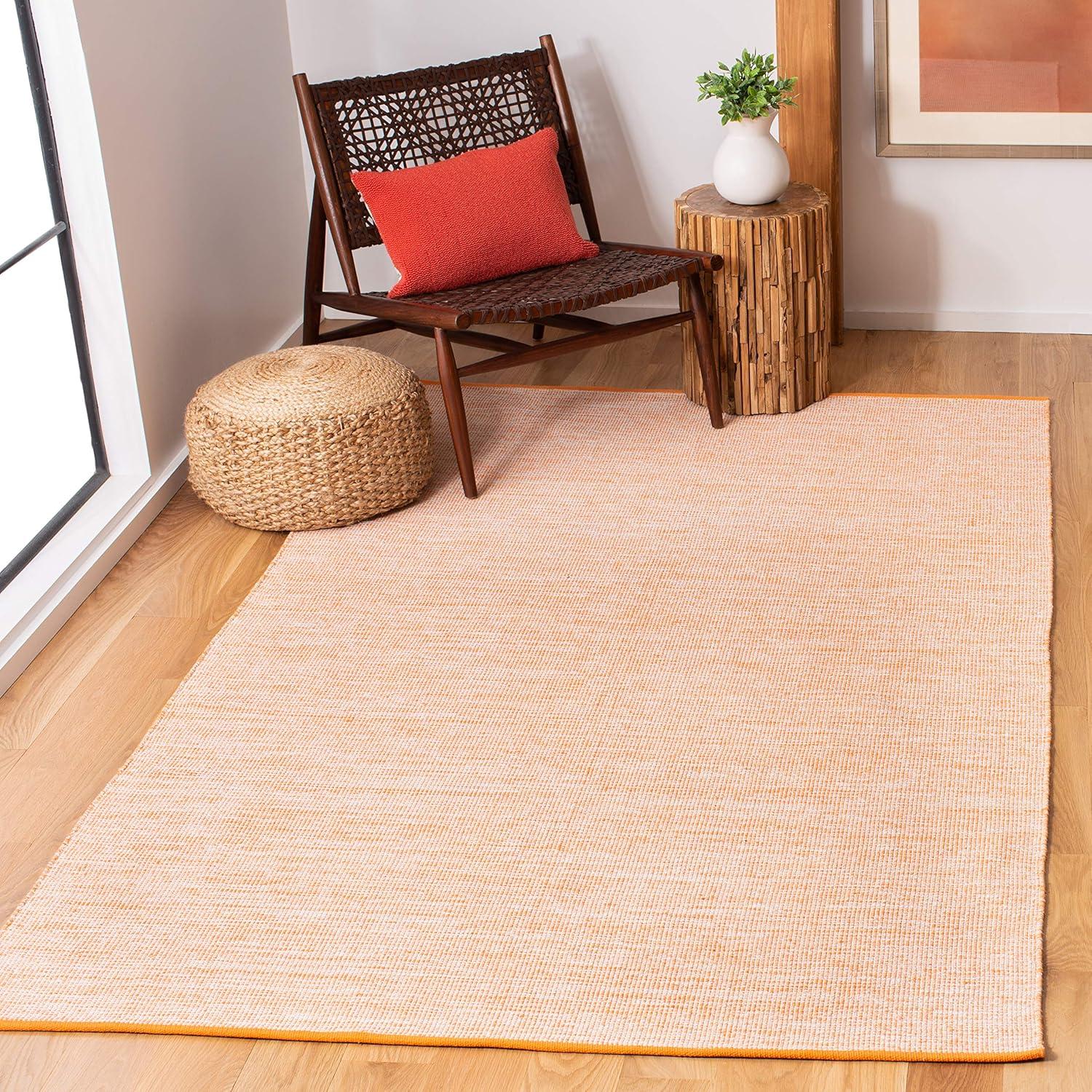 Montauk MTK250 Hand Woven, Flat Weave Indoor Accent Rug - Orange - 4'x6' - Safavieh