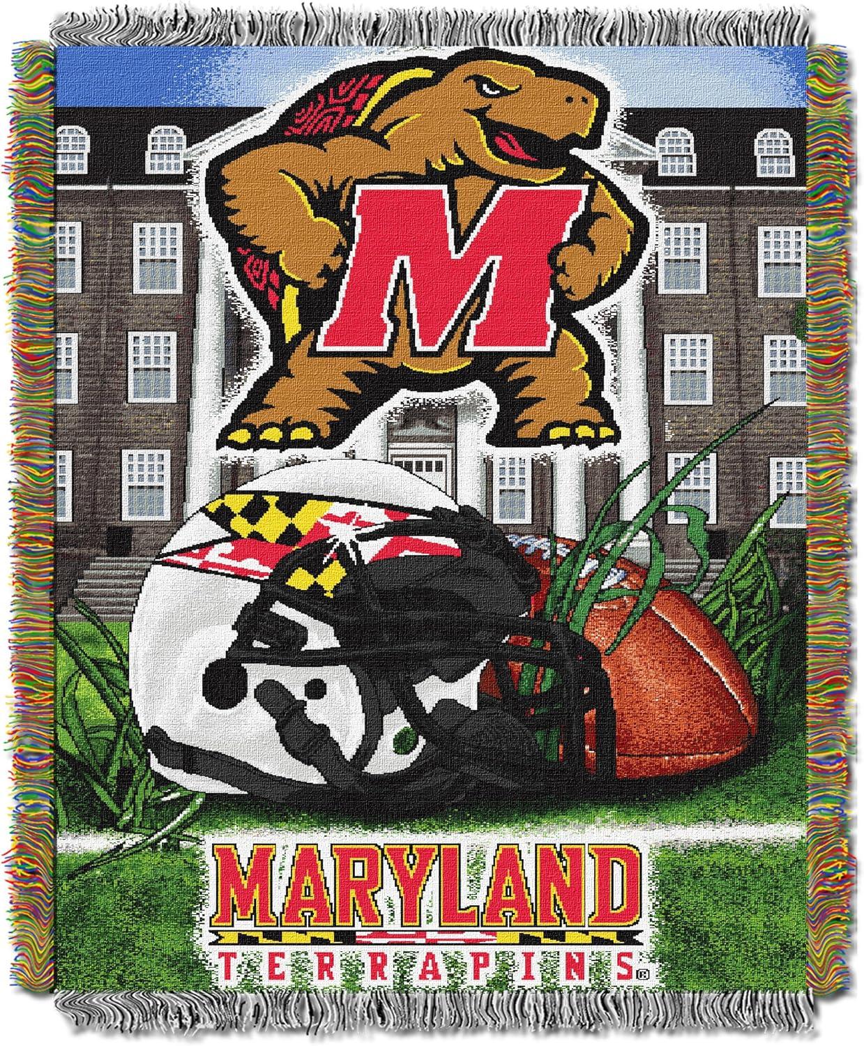 LHM NCAA Maryland Terrapins Acrylic Tapestry Throw, 48 x 60 in.