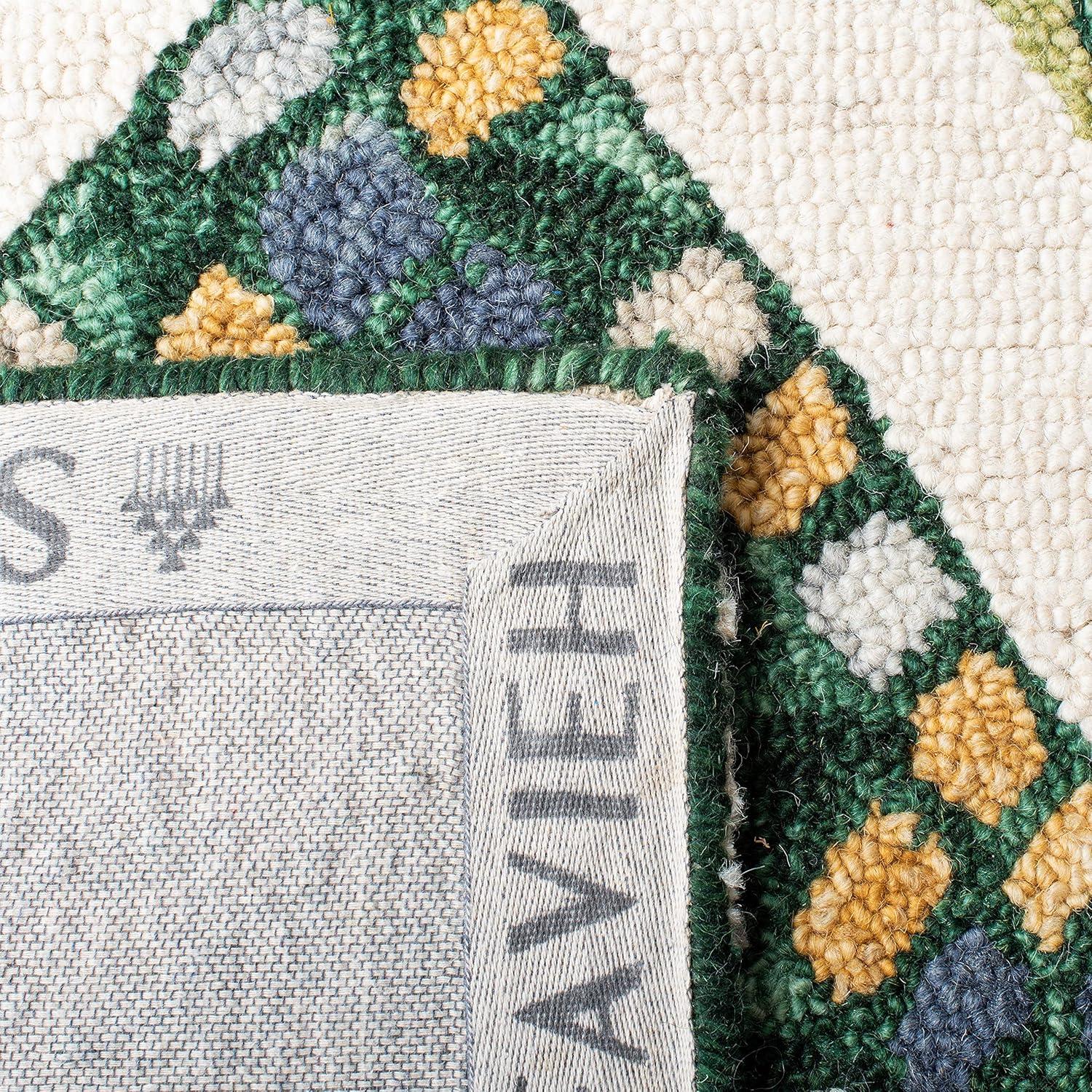 Aspen APN702 Hand Tufted Area Rug - Green/Ivory - 7'x7' - Safavieh.