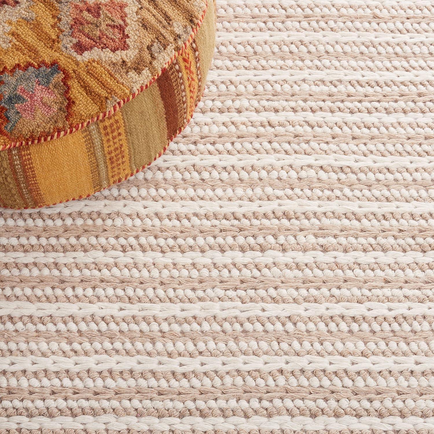 Natura NAT208 Handmade Indoor Area Rug - Taupe / Ivory - 6'x9' - Safavieh