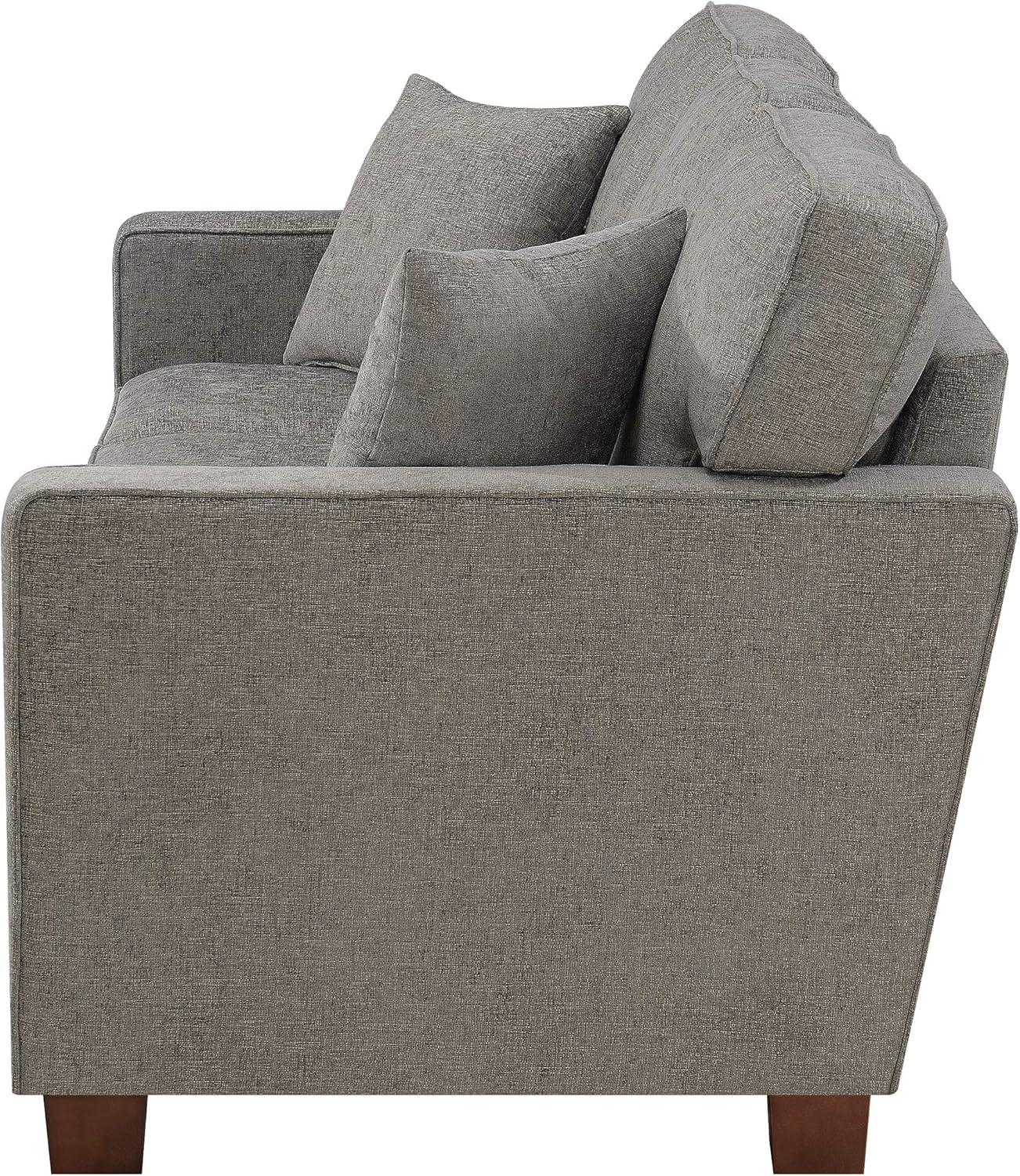 Russell 3 Seater Sofa in Taupe Gray Fabric 3 Cartons