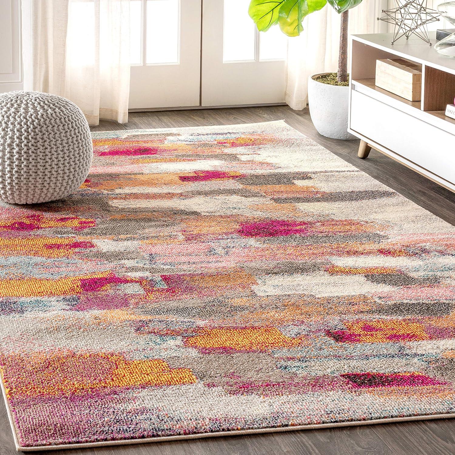 Groovy Solid Shag Area Rug - JONATHAN Y