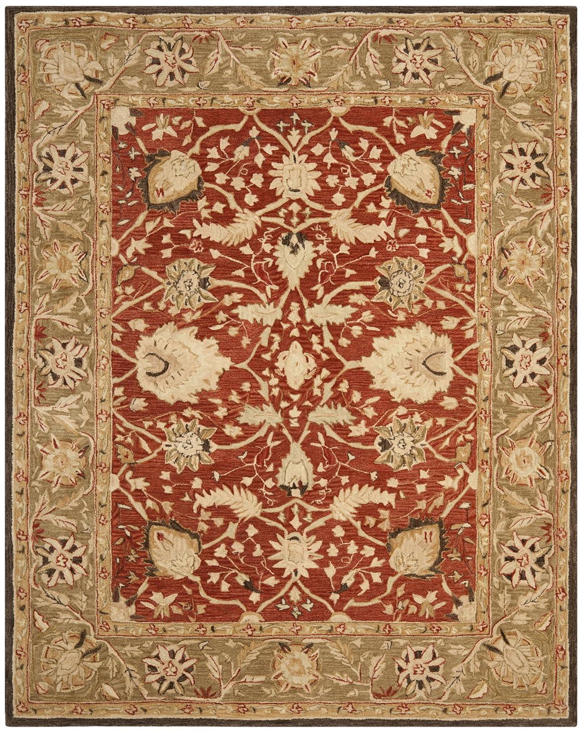 Anatolia AN512 Hand Tufted Indoor Area Rug - Rust/Green - 9'6"x13'6" - Safavieh