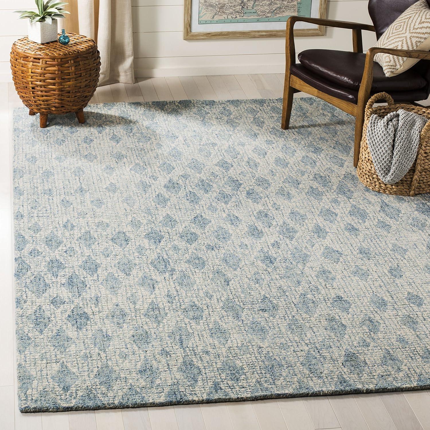 Abstract ABT206 Hand Tufted Area Rug - Ivory/Blue - 8'9"x11'9" - Safavieh.