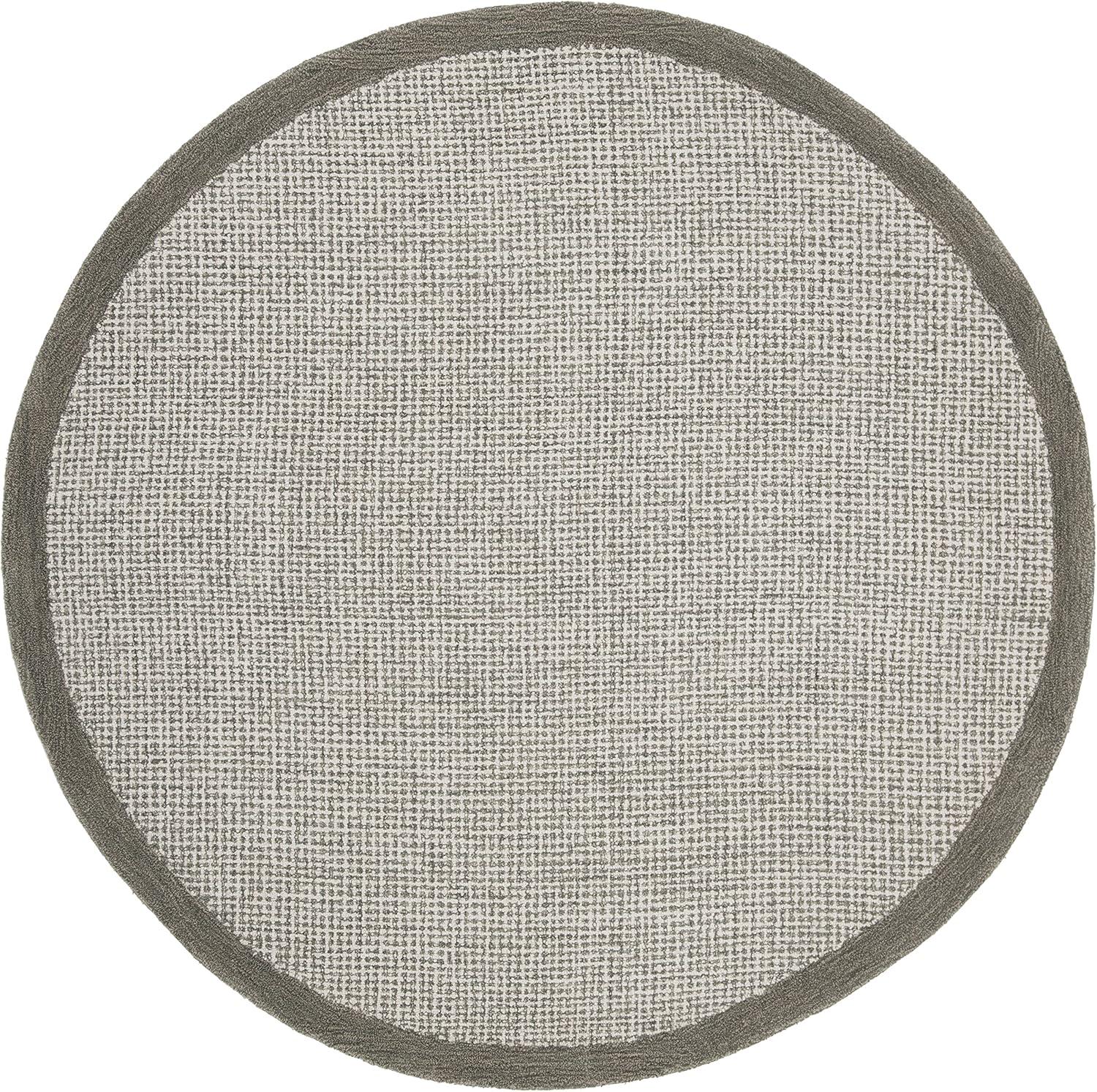 Abstract ABT220 Handmade Indoor Area Rug - Sage/Ivory - 6' Round - Safavieh