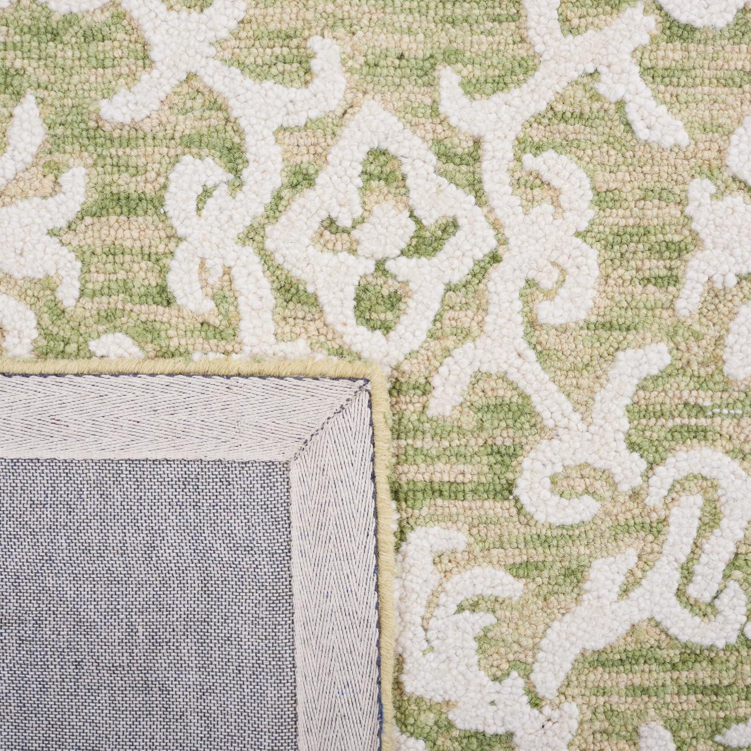 Blossom BLM104 Hand Tufted Area Rug - Light Green/Ivory - 4'x6' - Safavieh.