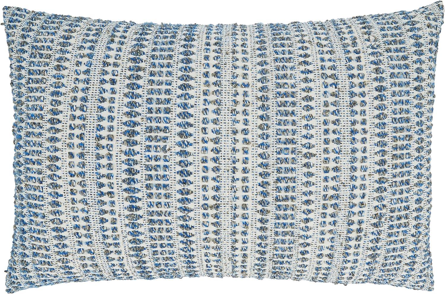 Saro Lifestyle Woven Line Throw Pillow With Poly Filling