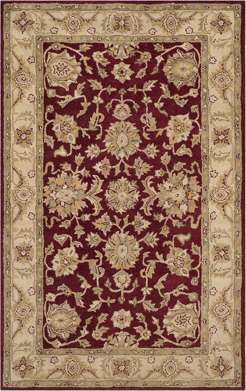 Antiquity AT312 Hand Tufted Area Rug - Red/Gold - 4'x6' - Safavieh.