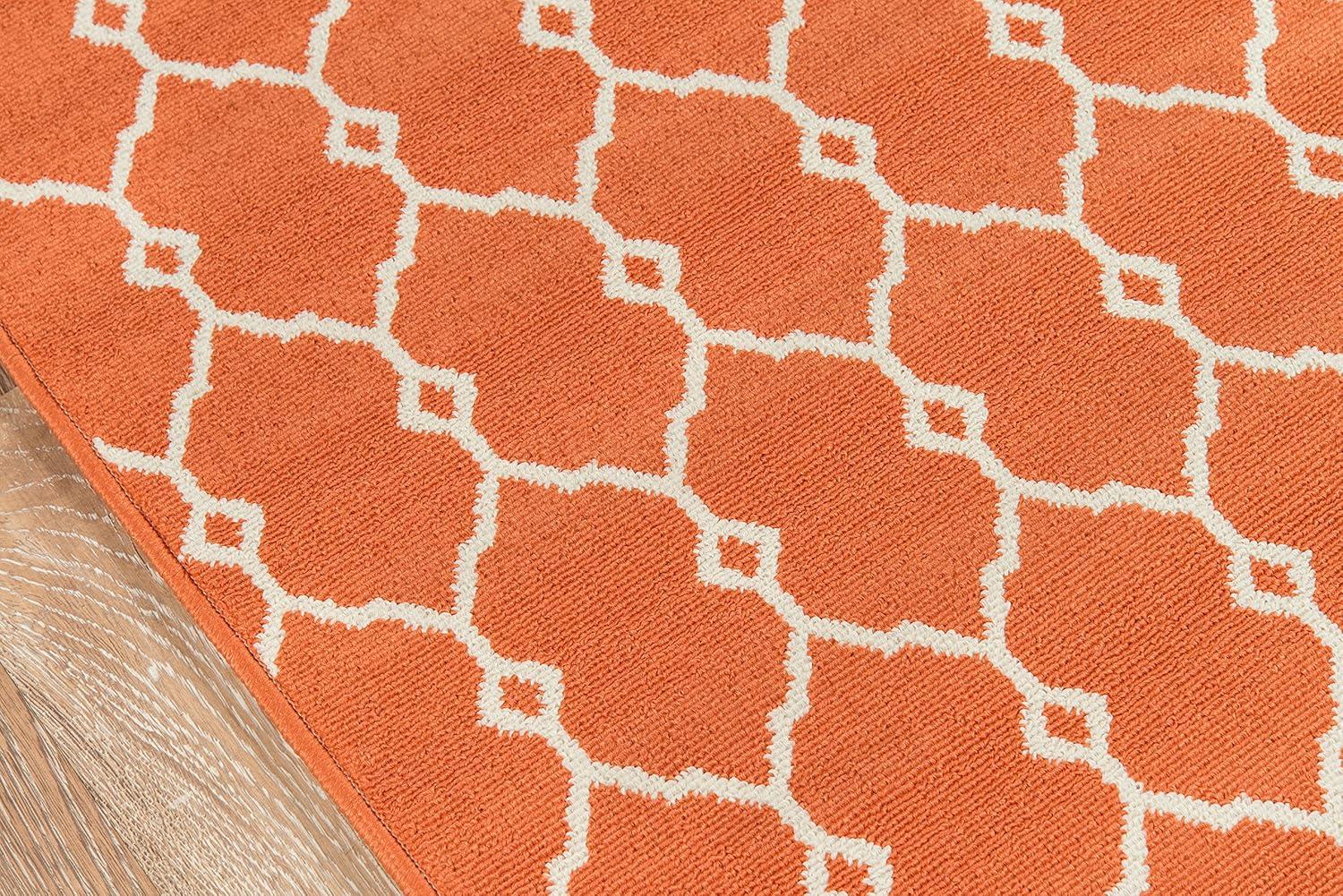 Momeni Contemporary Runner Area Rug, Orange, 2'3" X 7'6" Runner