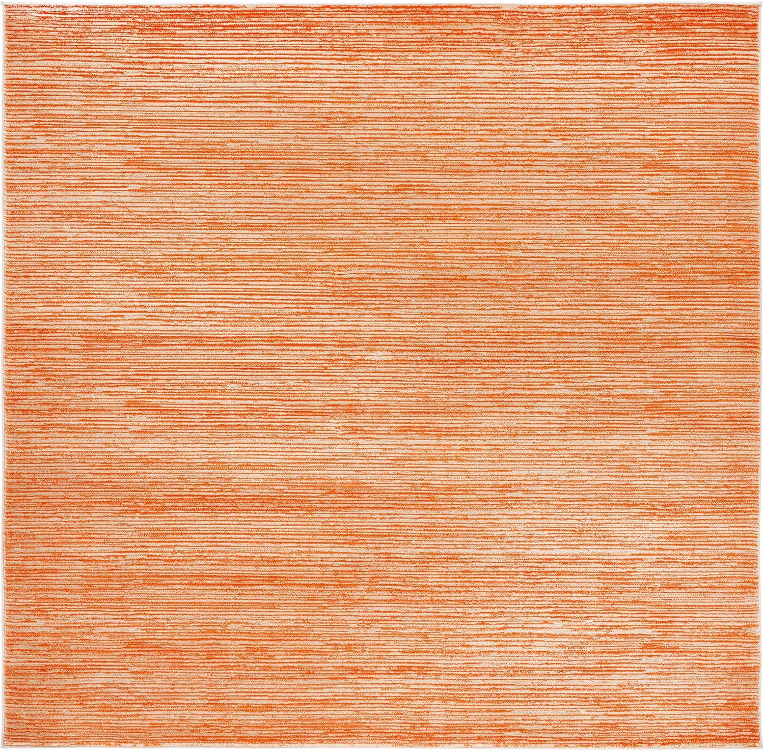 SAFAVIEH Vision Adrasteia Overdyed Solid Area Rug, 6'7" x 6'7" Square, Orange