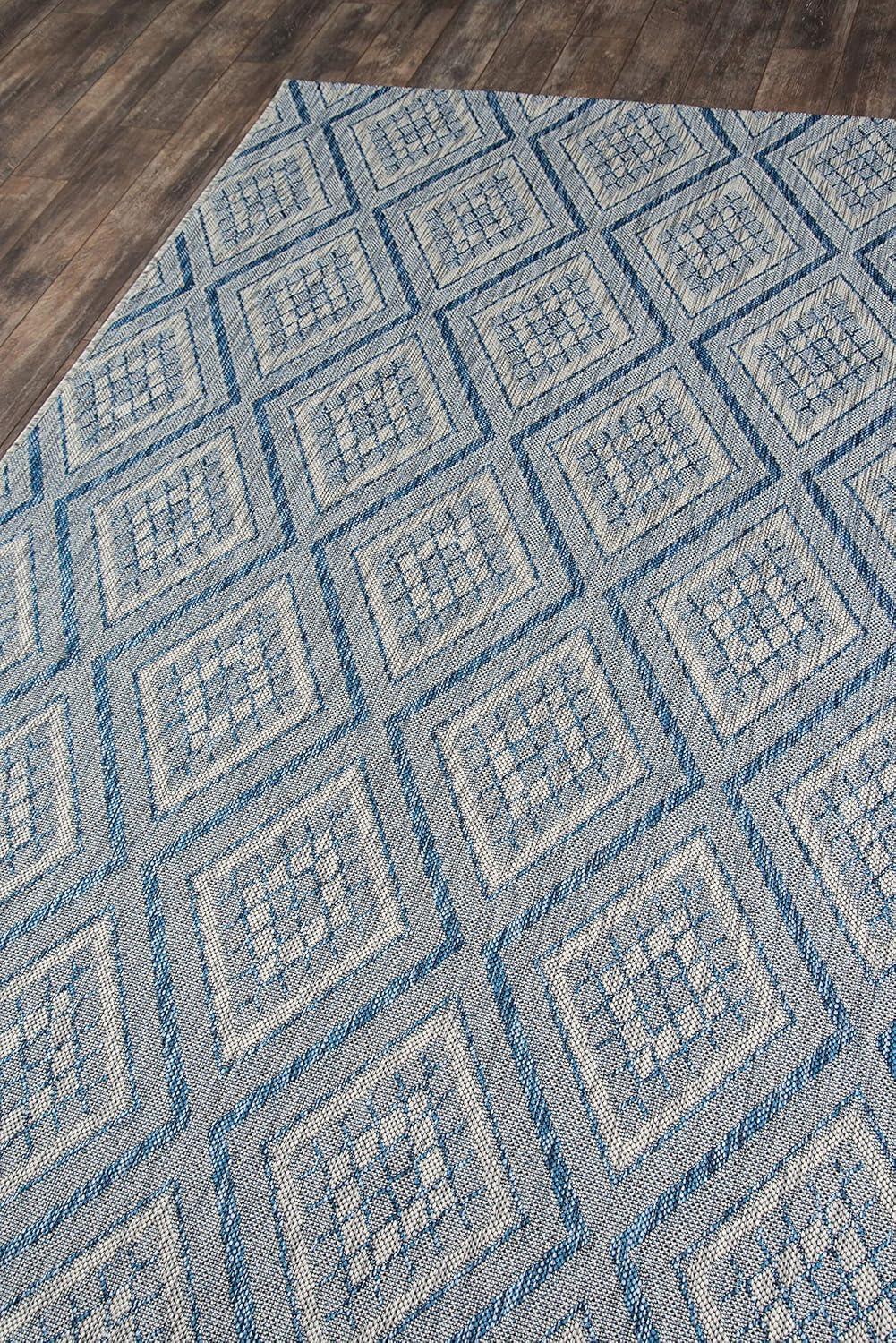 Madcap Cottage Lake Palace Rajastan Weekend Area, Indoor Outdoor Rug, 3'11" X 5'7" Blue