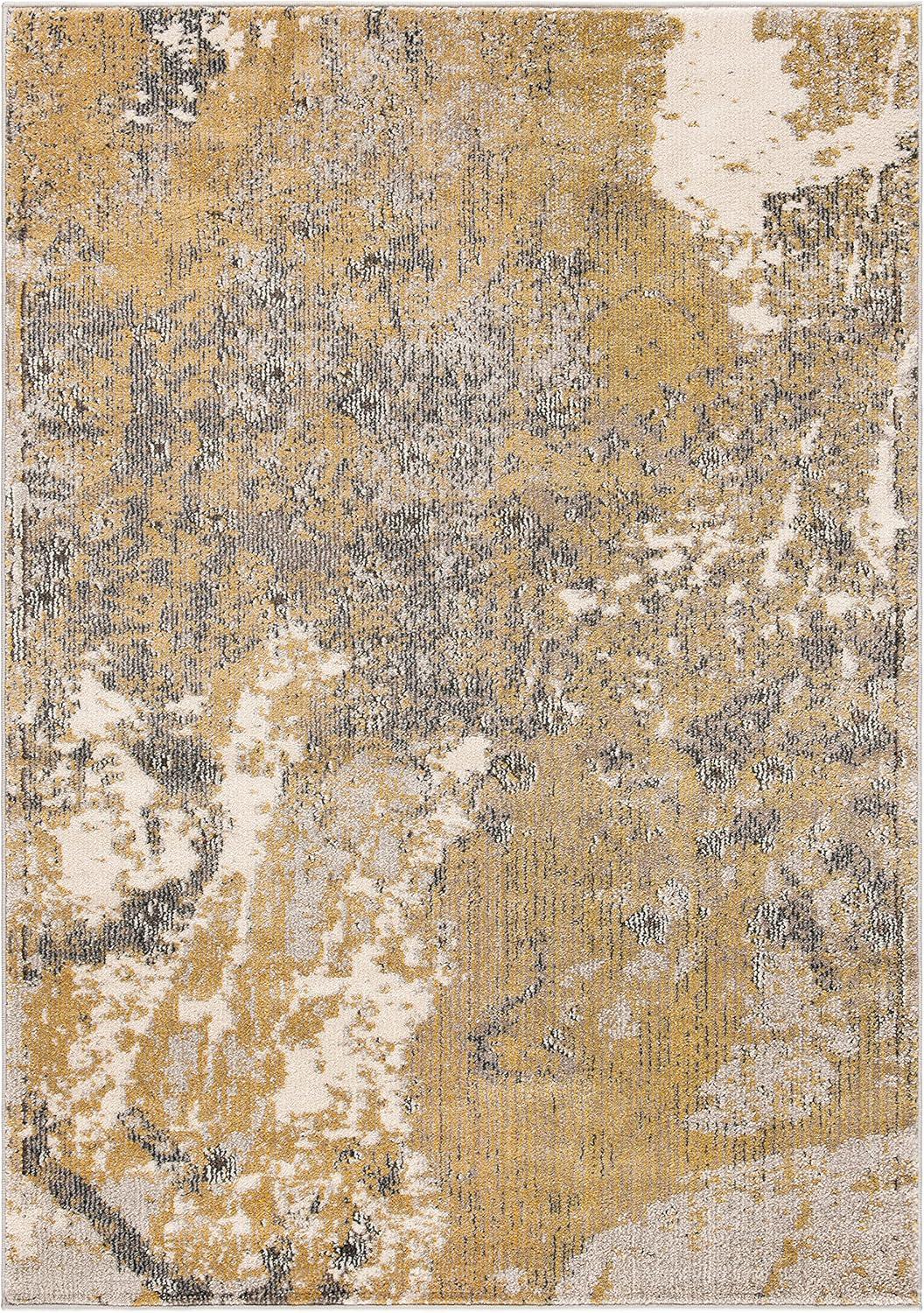 SAFAVIEH Monaco Phoebe Abstract Area Rug, Ivory/Grey, 4' x 5'7"