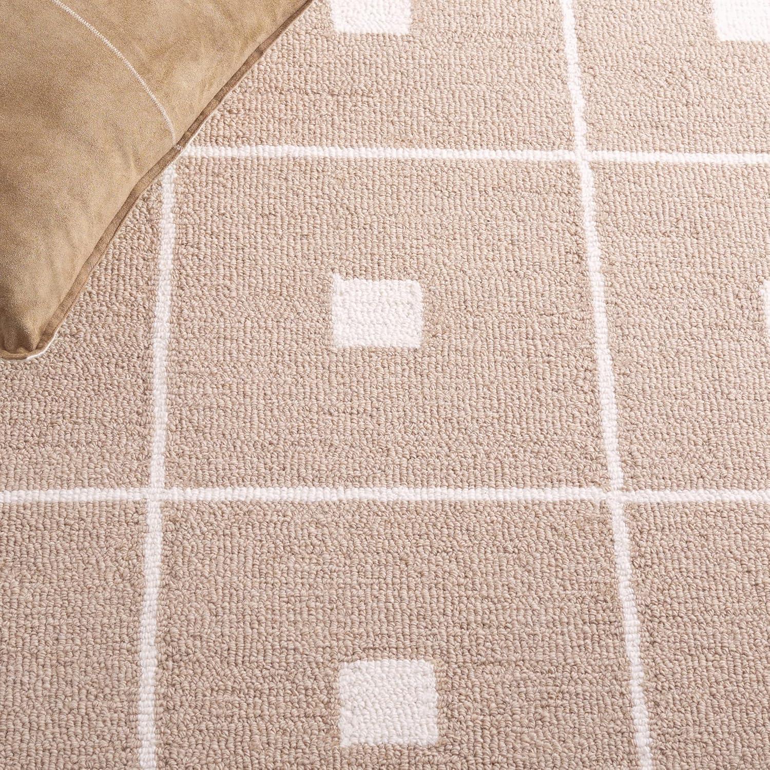 Martha Stewart 300 Hand Tufted 85% Wool And 15% Cotton With Latex Geometric Rug