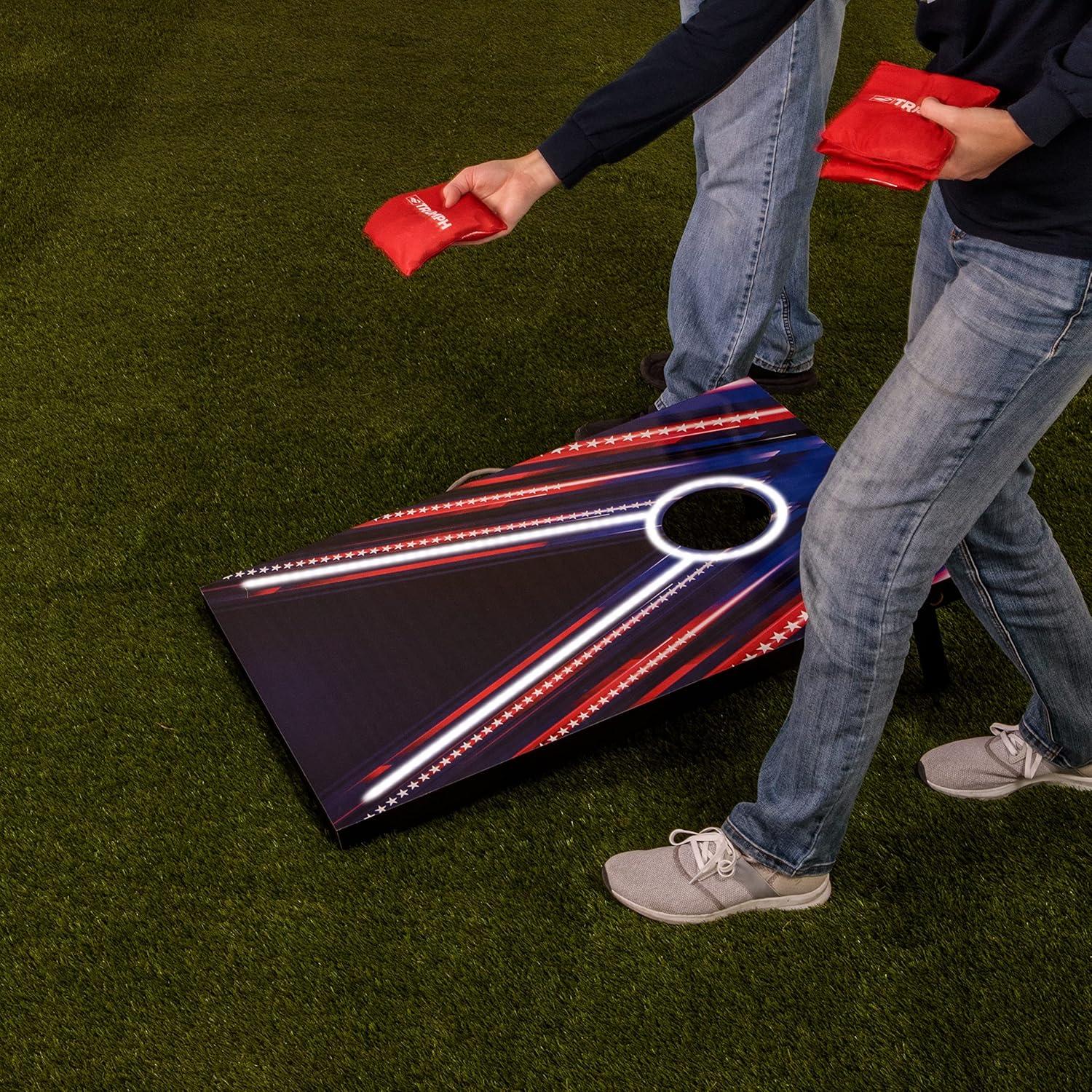 Triumph Sports Triumph Led Patriotic Cornhole Set
