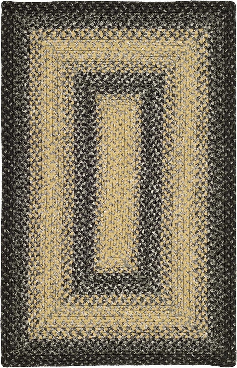 Braided BRD311 Hand Woven Accent Rug - Black/Grey - 2'6"x4' - Safavieh.