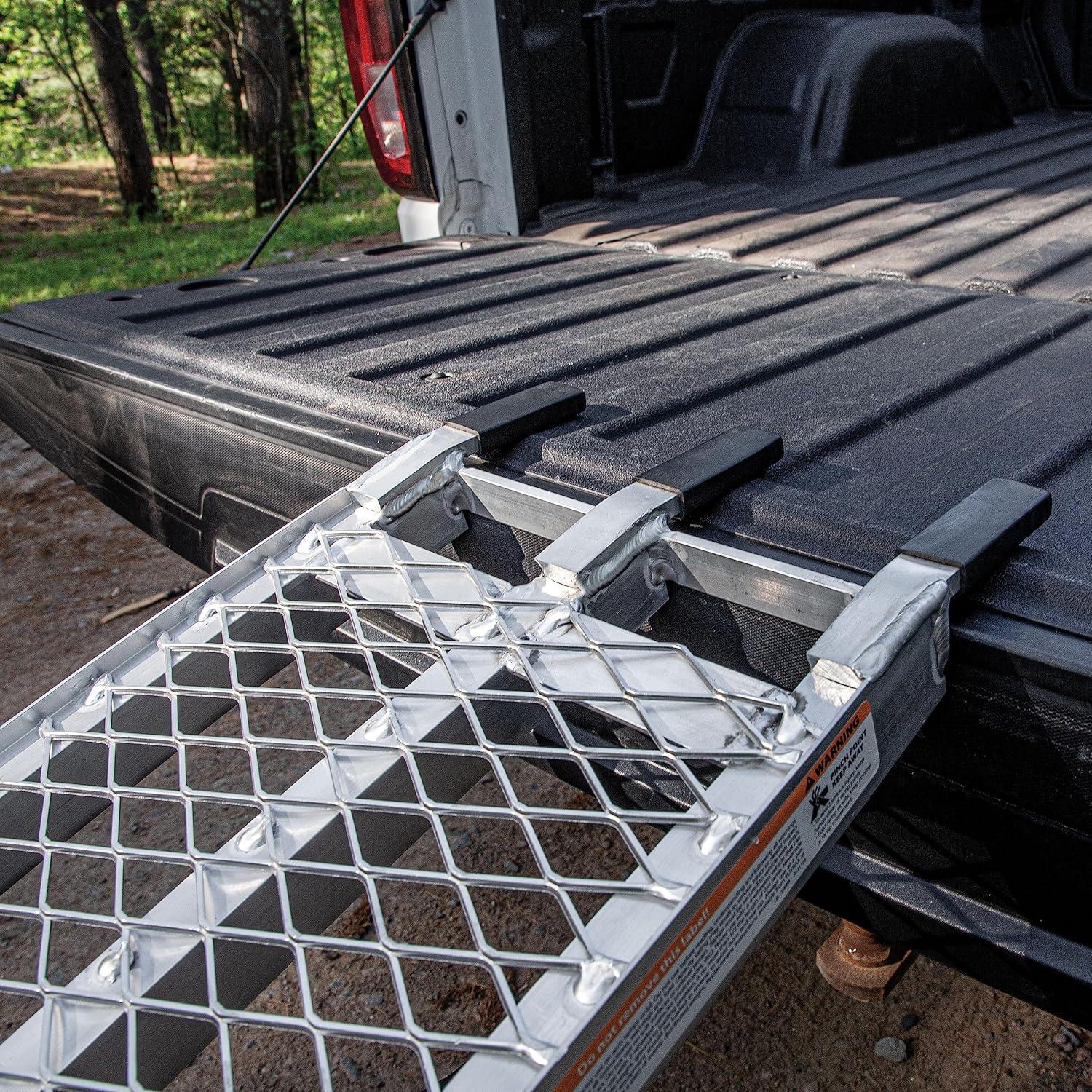 Yutrax TX106 750 Pound Single Aluminum Truck Bed Folding Arch XL Loading Ramp