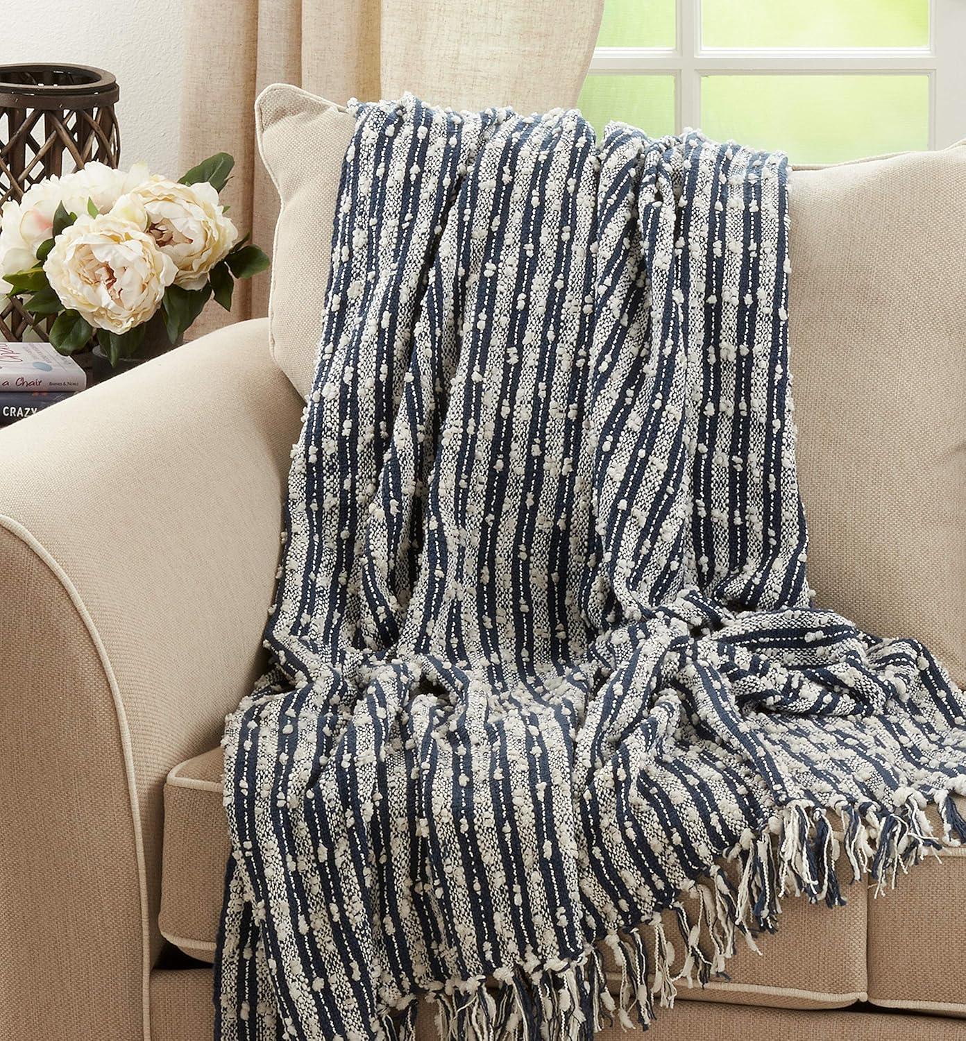 Saro Sevan Collection Hand Woven Throw Blanket