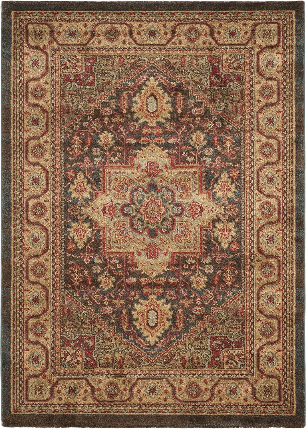 Mahal MAH656 Power Loomed Indoor Area Rug - Navy/Natural - 4'x5'7" - Safavieh.