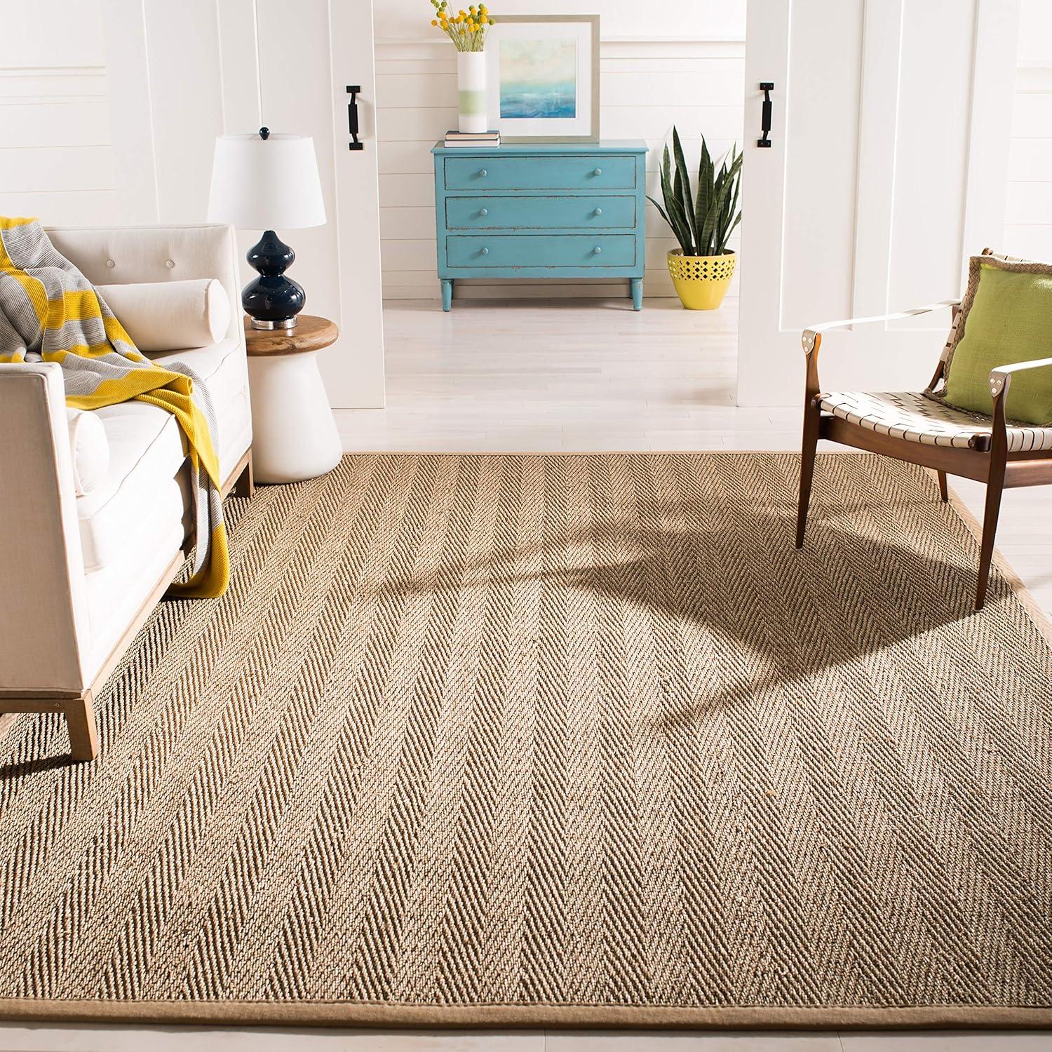 Natural Fiber NF115 Power Loomed Indoor Area Rug - Natural/Beige - 6'x6' - Safavieh