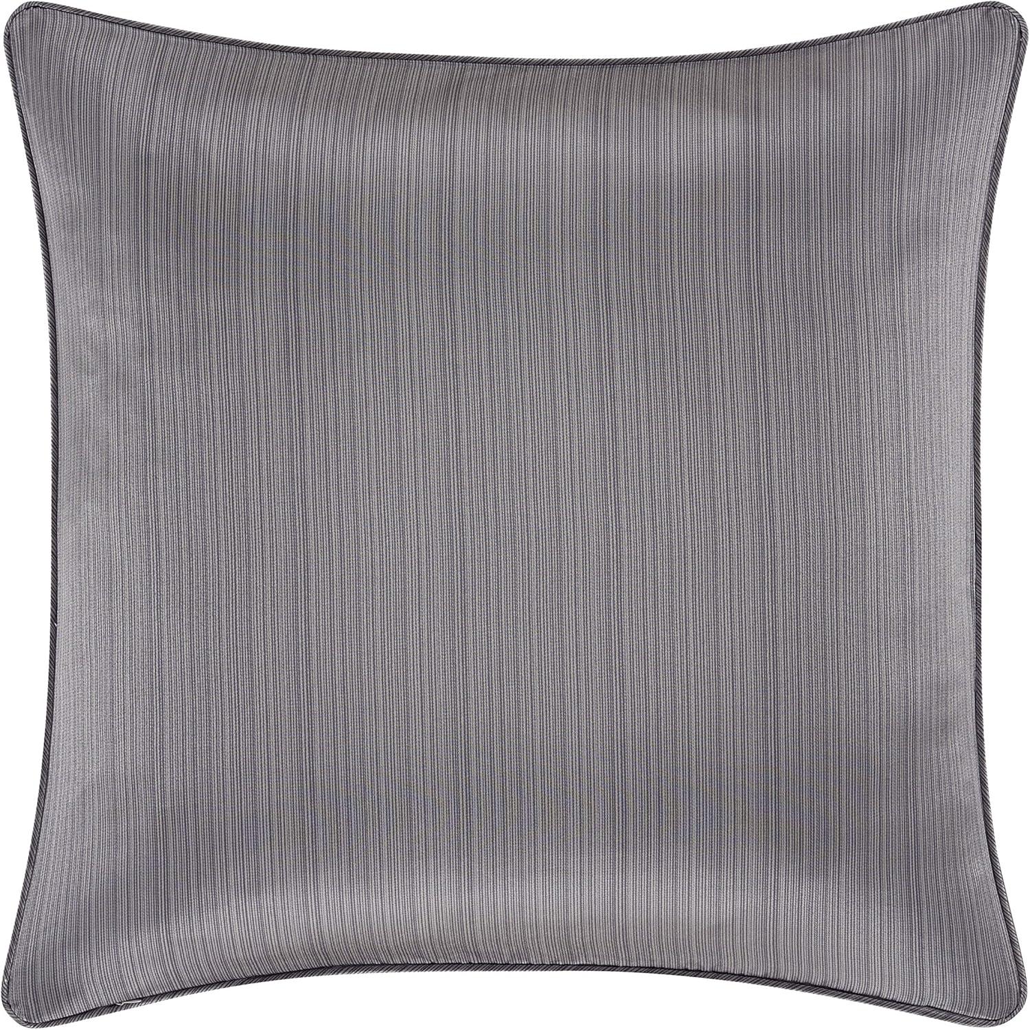 Charcoal and Cream Polyester Euro Sham with Woven Border