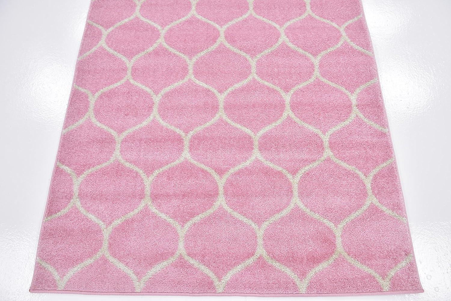 Unique Loom Trellis Frieze Rounded Area Rug