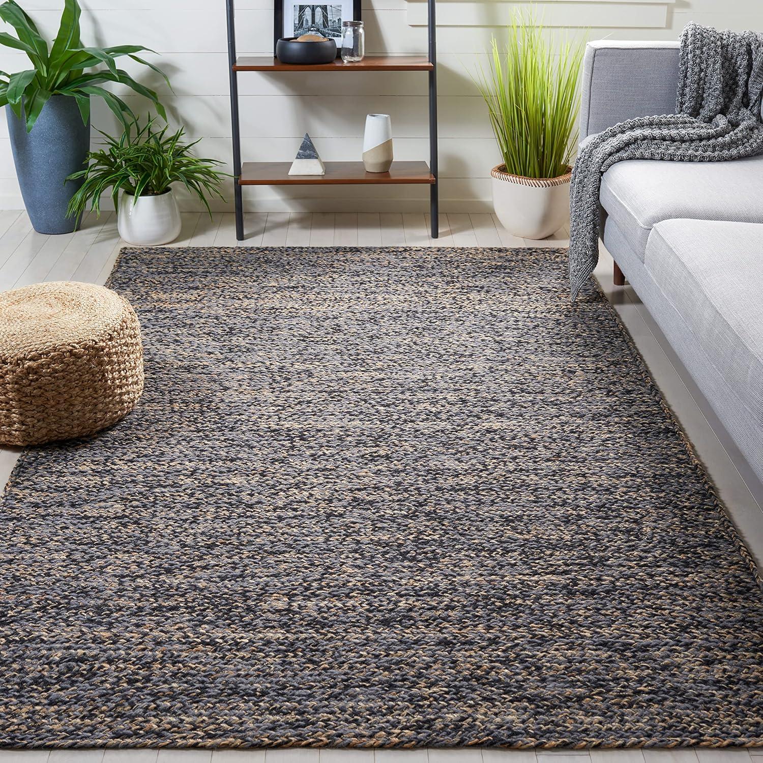 Natural Fiber NFB950 Hand Loomed Area Rug - Green/Natural - 5'x8' - Safavieh.