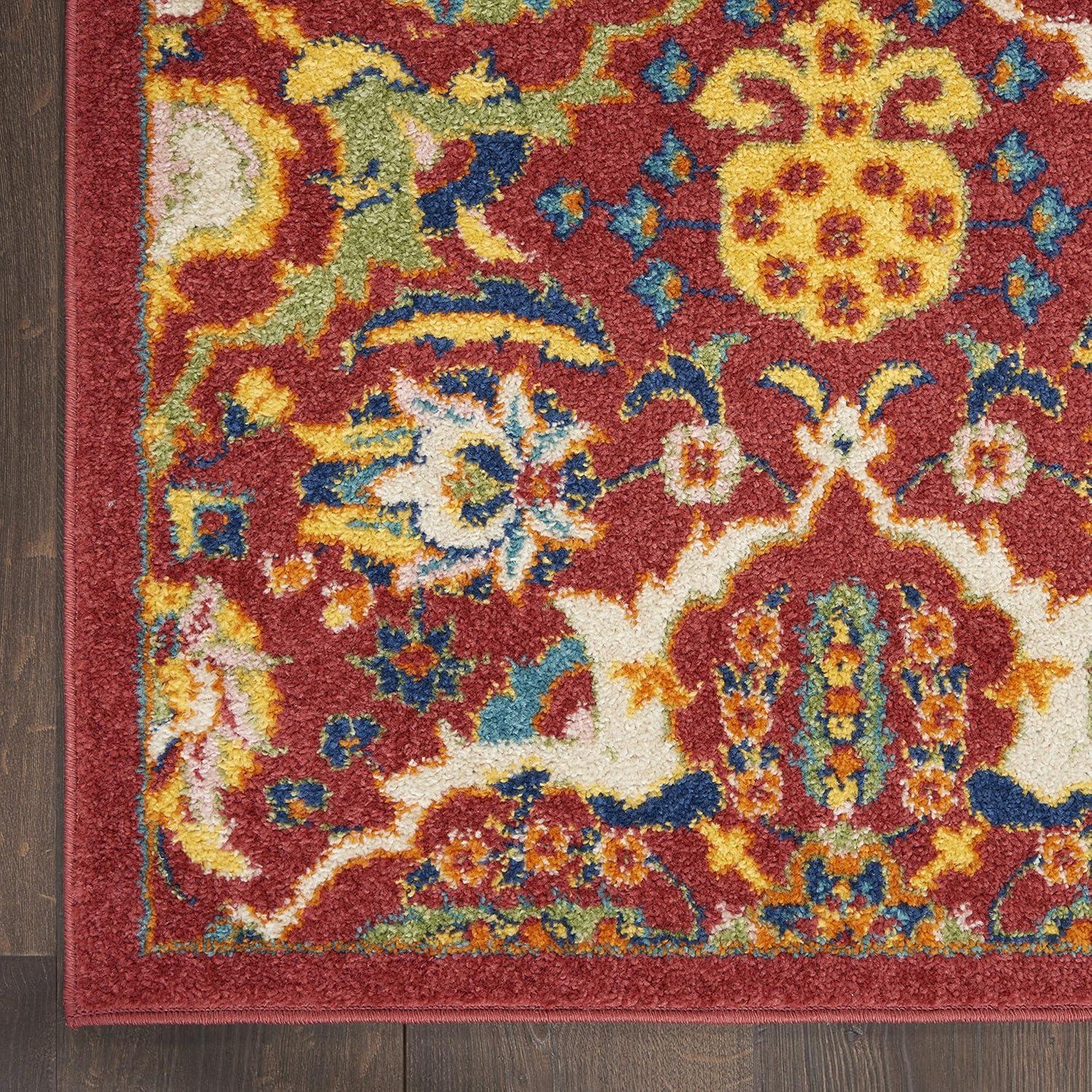 Nourison Allur Boho Indoor Area Rug Red Multicolor 2'3" x 7'6"