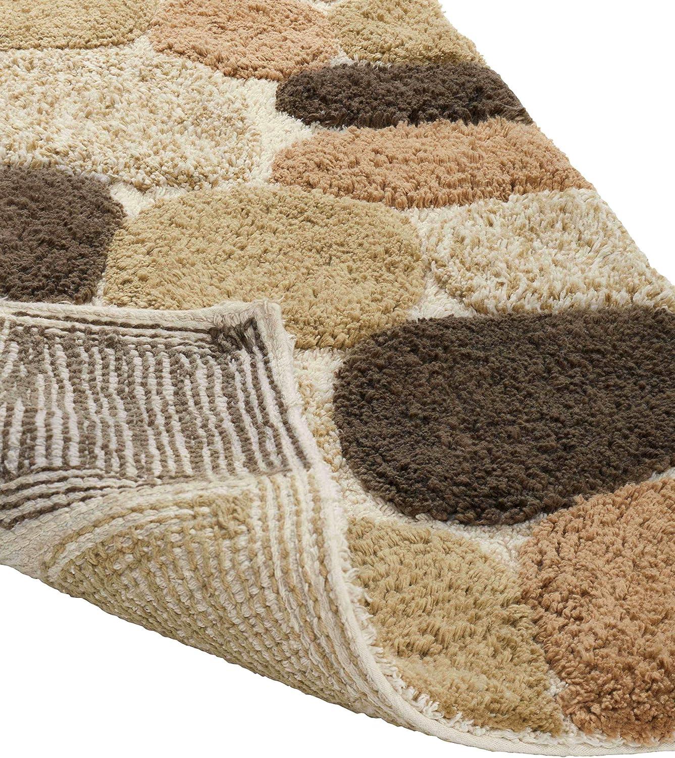 Chesapeake  Pebbles 2pc Bath Rug Set Khaki 20"x32" & 20"x32" Same Size Set