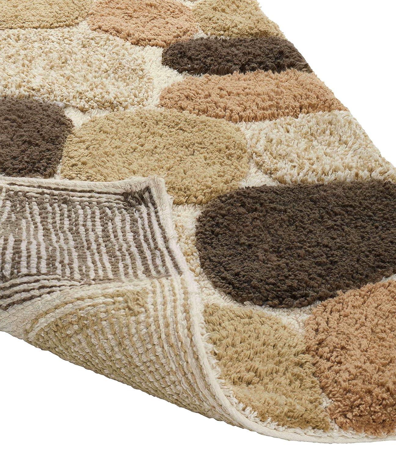 Chesapeake  Pebbles 2pc Bath Rug Set Khaki 20"x32" & 20"x32" Same Size Set