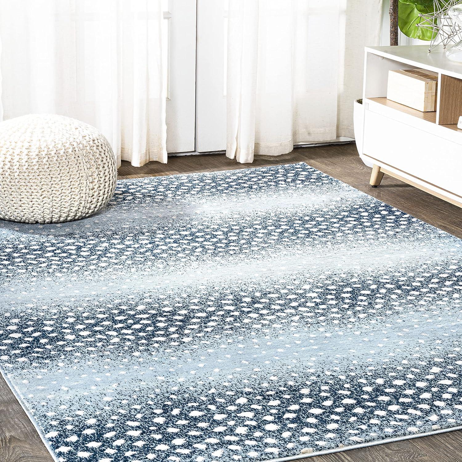 3'x 5' Antelope Modern Animal Area Rug, Blue/Cream - JONATHAN Y