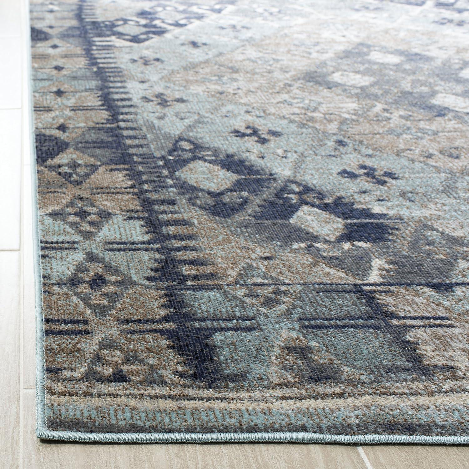 Griffeth Southwestern Blue/Gray Area Rug