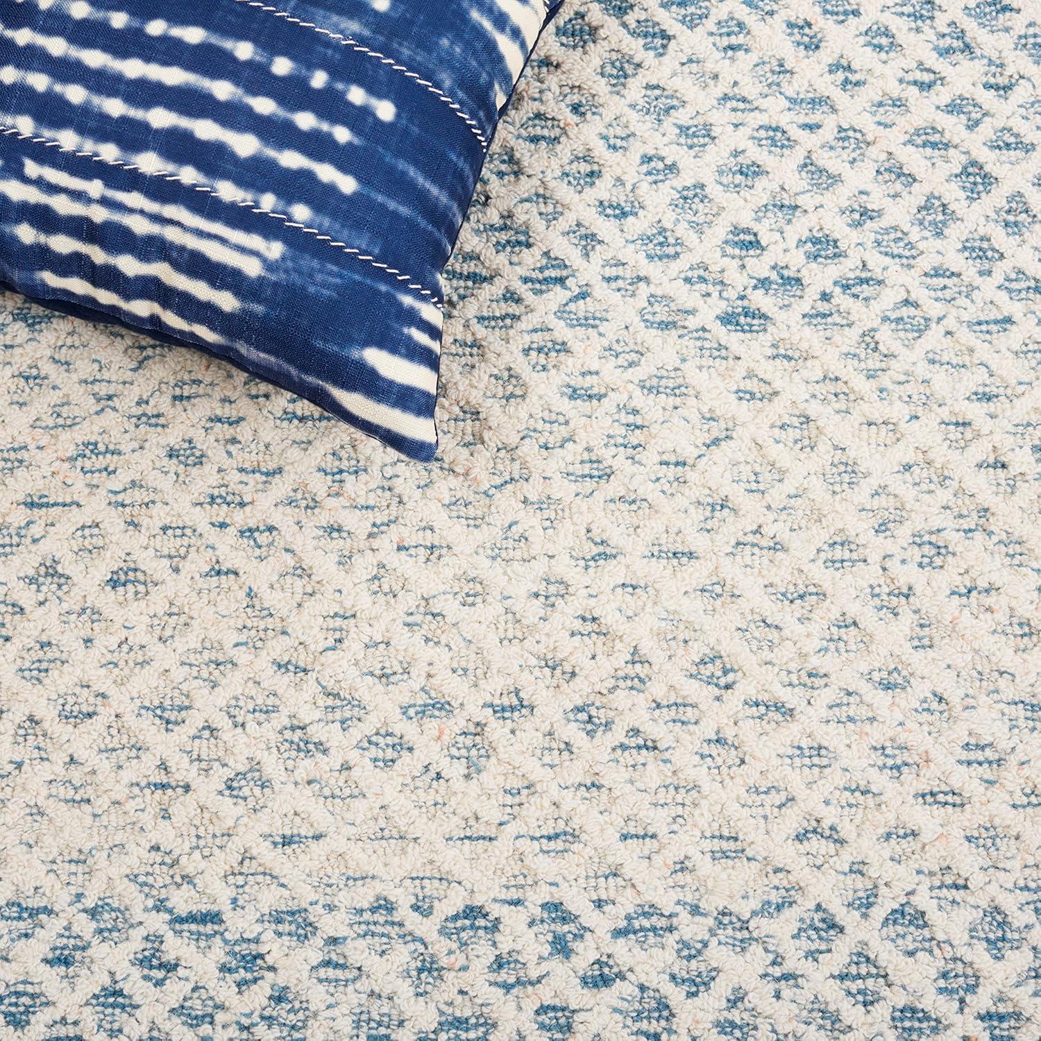 Micro-Loop MLP353 Hand Tufted Indoor Area Rug - Blue/Ivory - 5'x8' - Safavieh