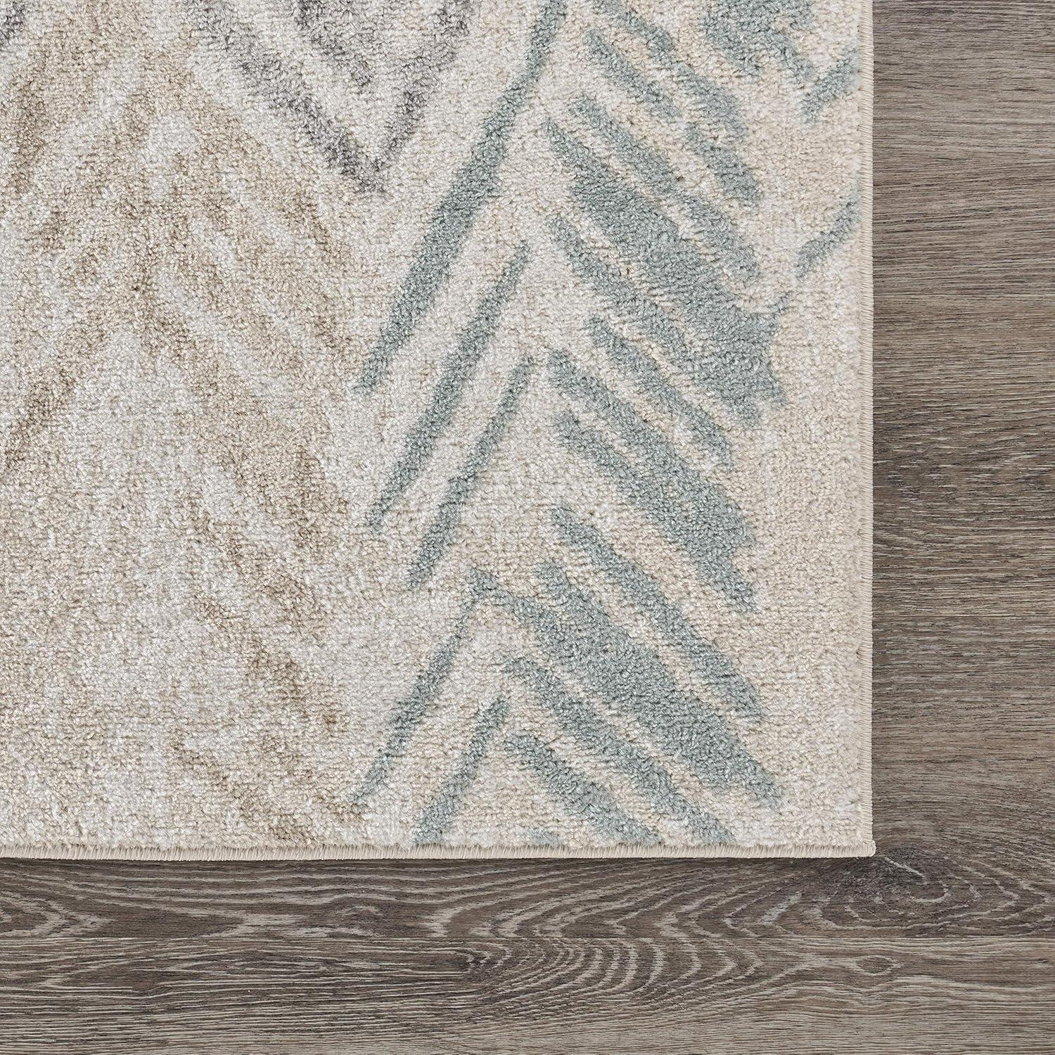 Ox Bay Diana 5'2" x 7'2" Ivory/Beige Abstract Stain and Fade Stain Resistant Indoor Area Rug
