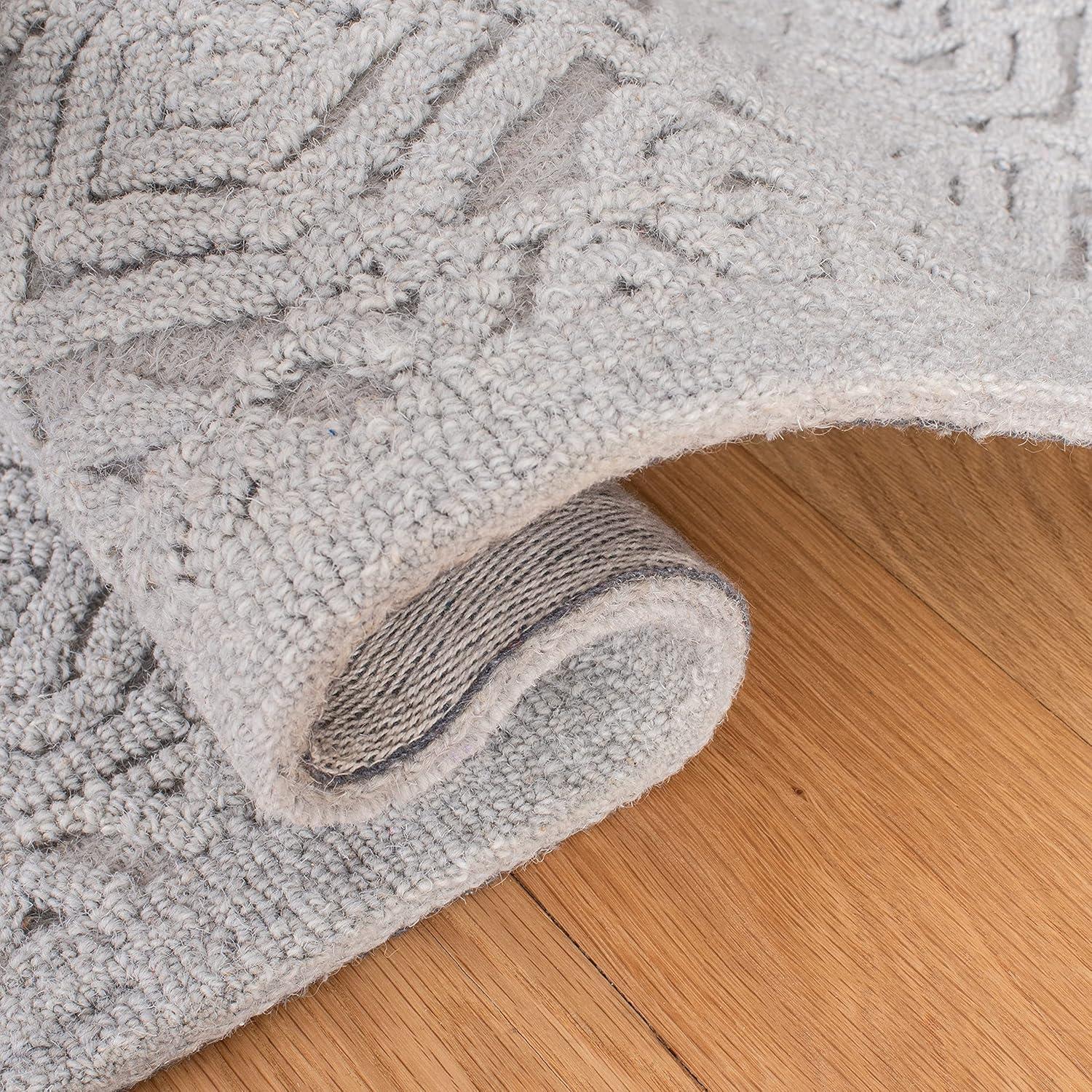 Textural TXT101 Hand Tufted Area Rug - Silver - 6'x9' - Safavieh.