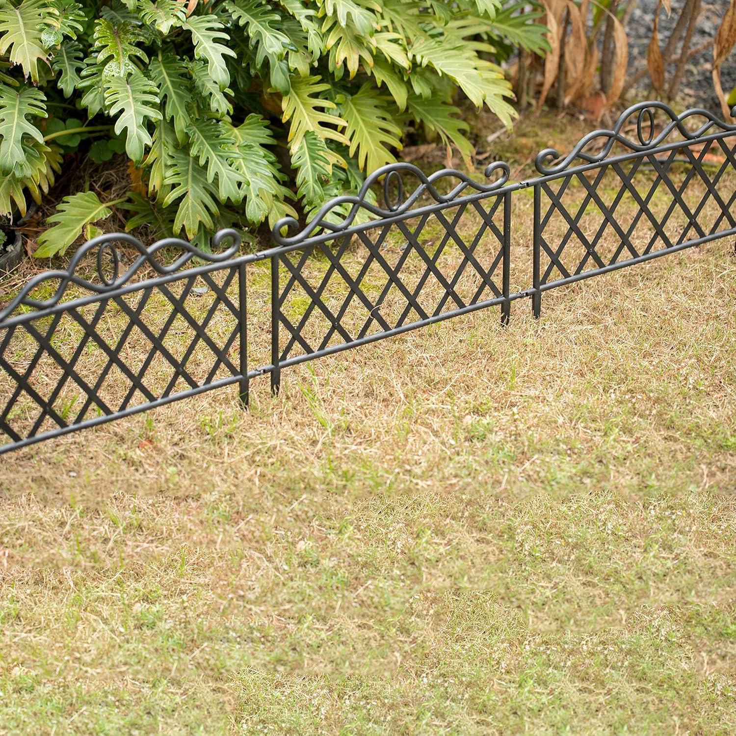 14'' H x 18.75'' W Black Metal Fencing