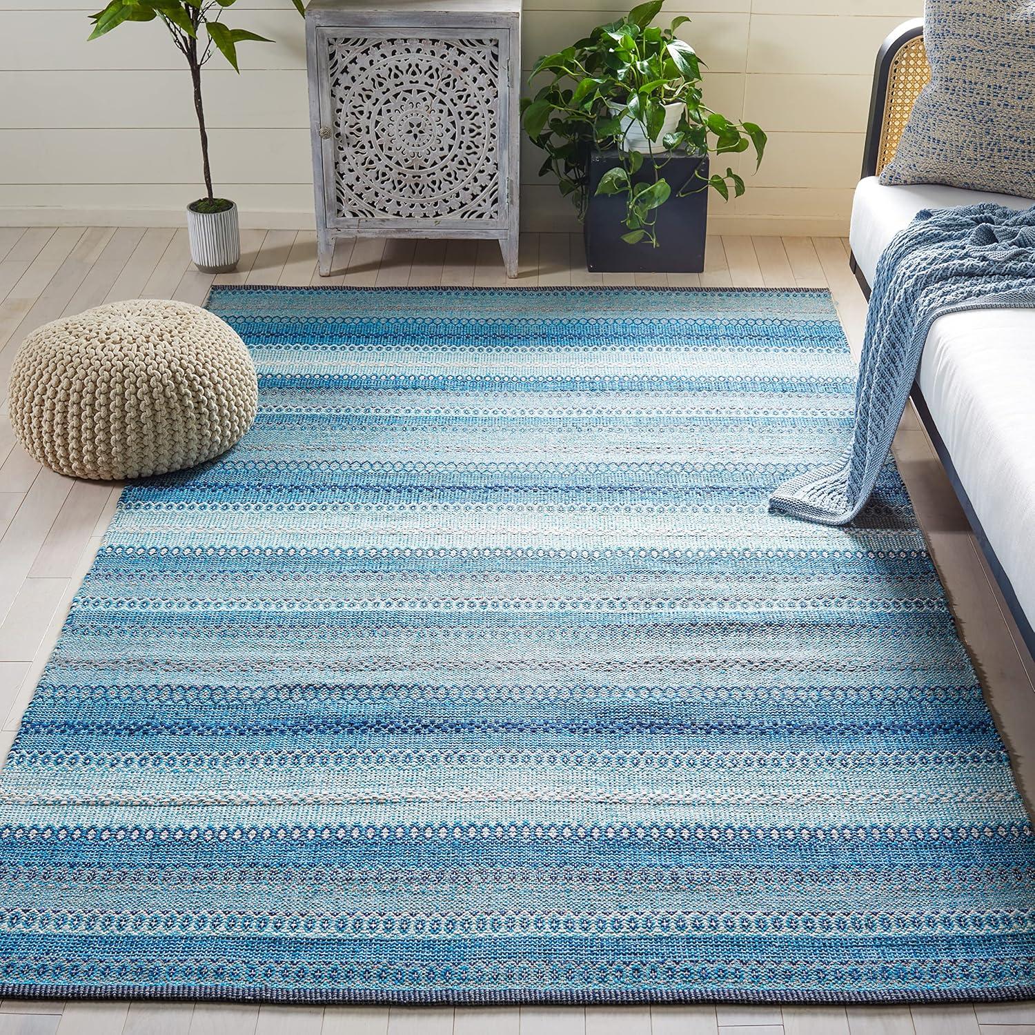 Montauk MTK851 Hand Woven Area Rug - Grey/Blue - 3'x5' - Safavieh.