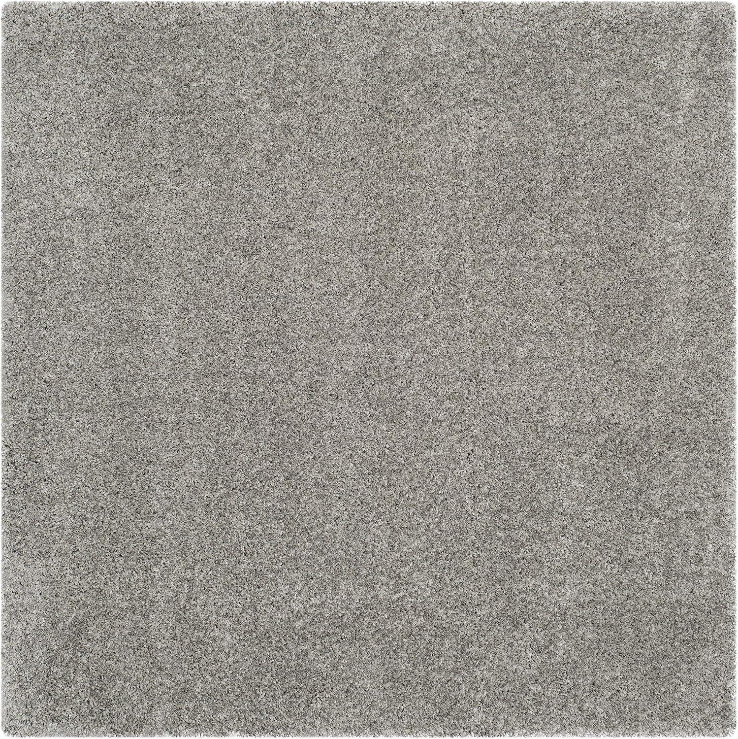 Shag SG151 Power Loomed Indoor Area Rug - Silver - 4'x4' - Safavieh.
