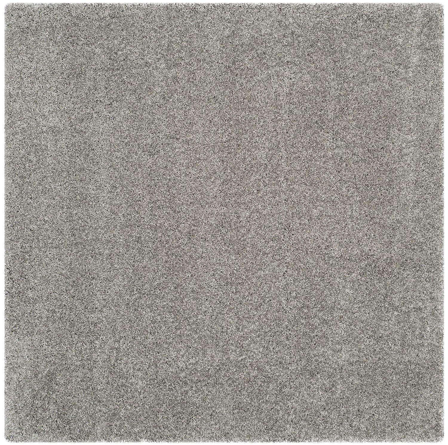 Shag SG151 Power Loomed Indoor Area Rug - Silver - 4'x4' - Safavieh.