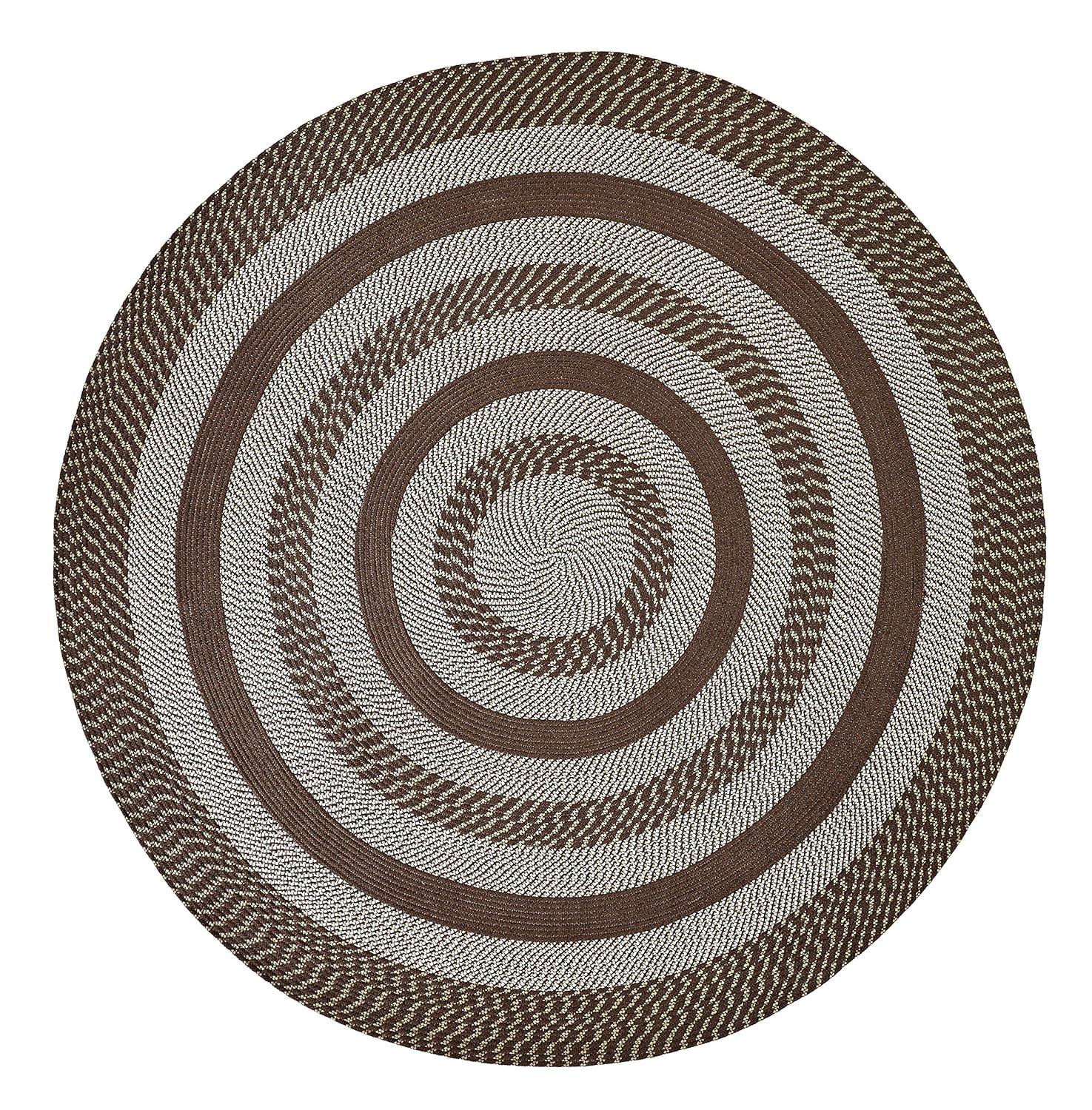 August Grove® Brod Brown Indoor/Outdoor Area Rug- Round Rug