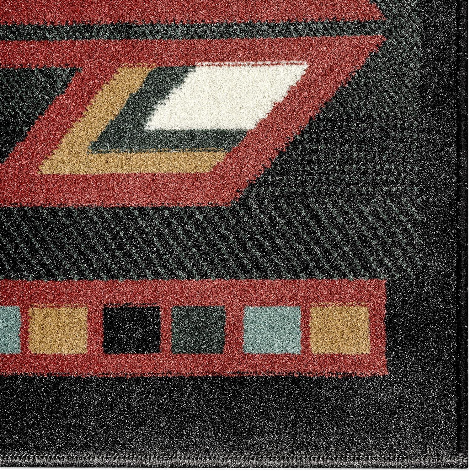 Home Dynamix Premium Sagrada Southwestern Geometric Area Rug Green/Red, 5'2"x7'4"